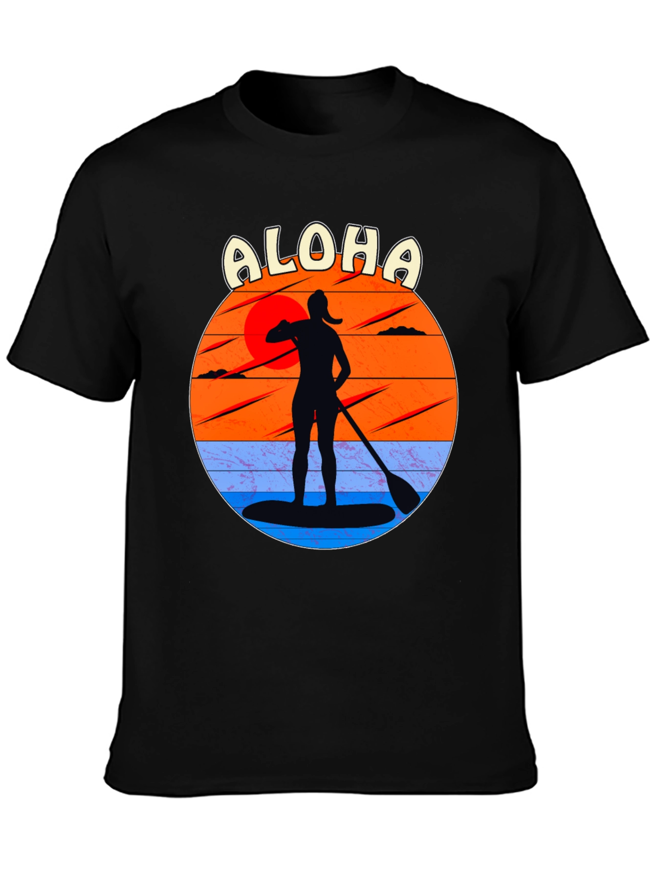 Aloha Paddle Boarding Sunset T-Shirt