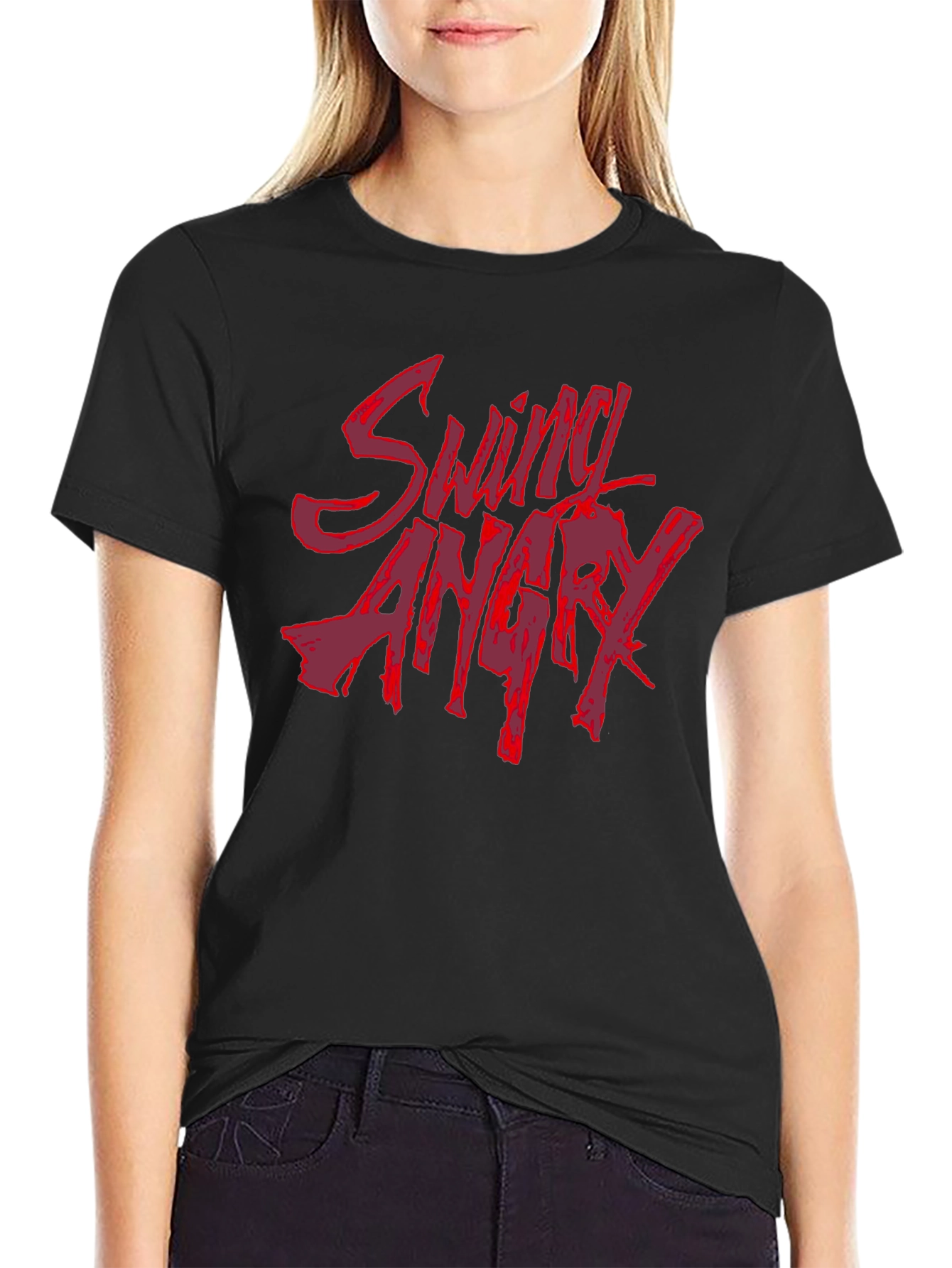 Swing Angry Black Graphic Tee