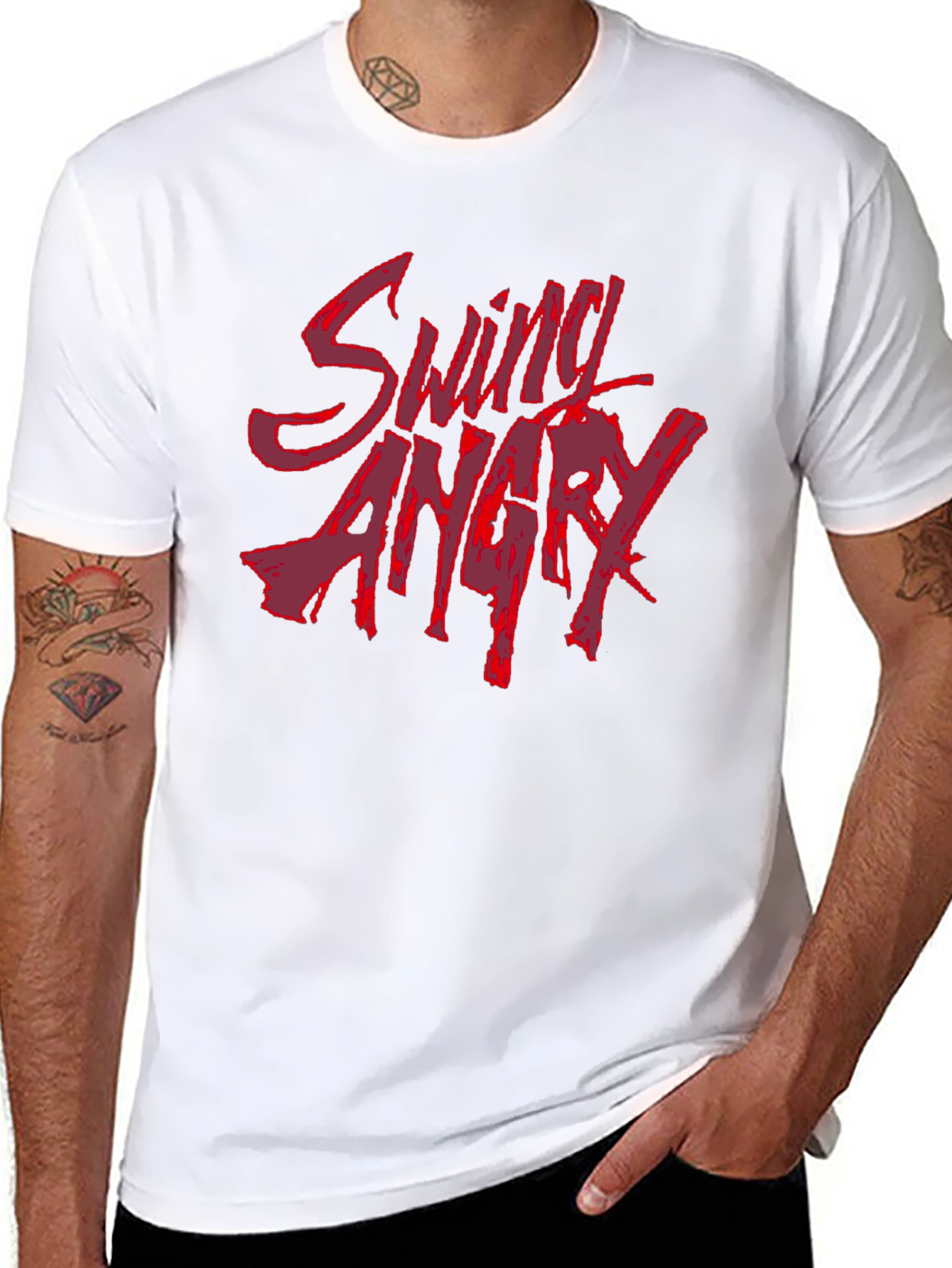 Swing Angry Black Graphic Tee