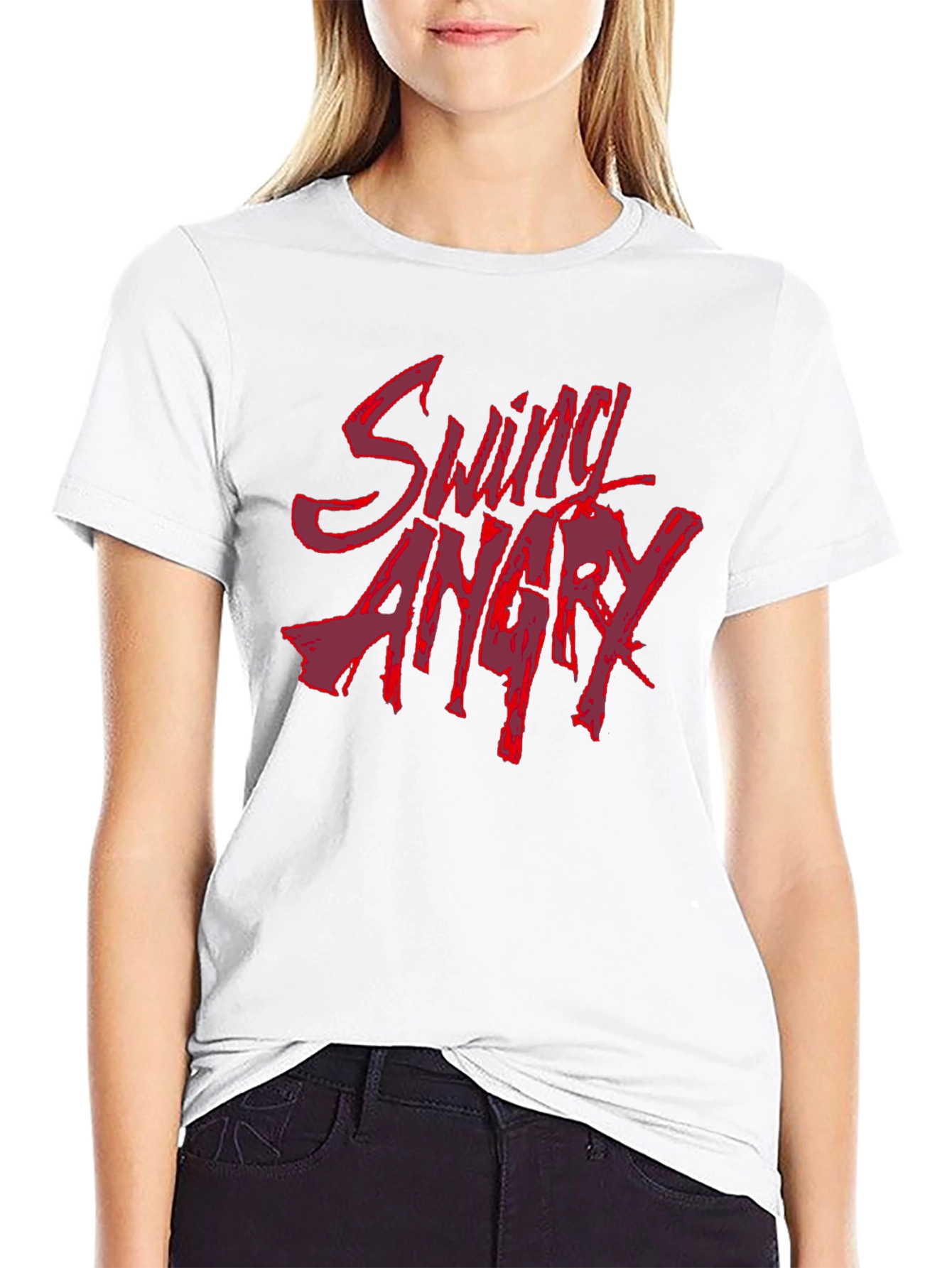 Swing Angry Black Graphic Tee