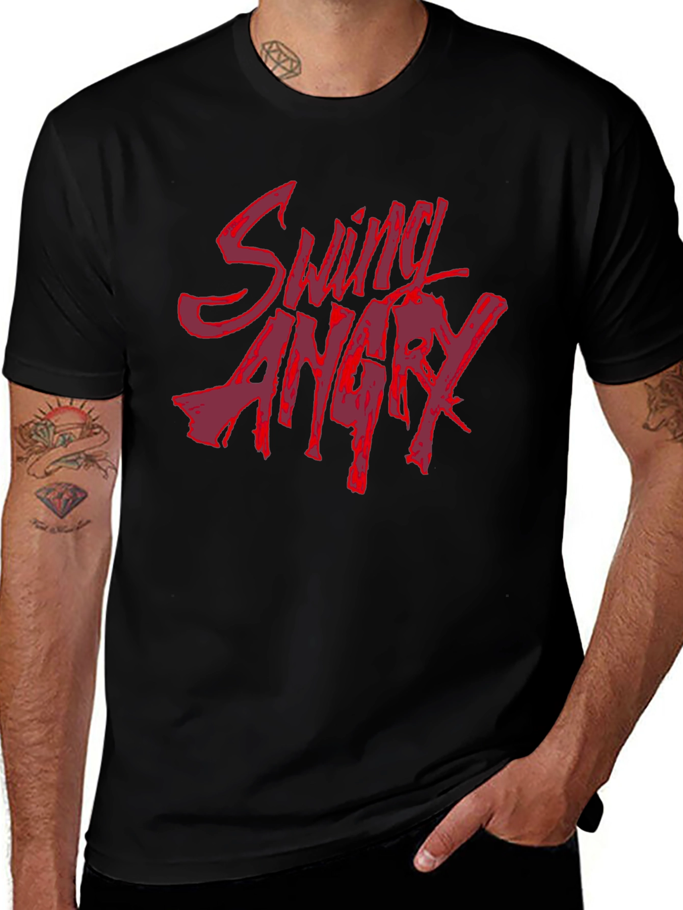 Swing Angry Black Graphic Tee