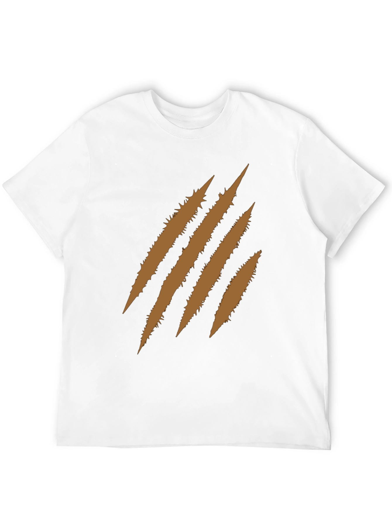 Mens Black T-Shirt with Brown Claw Mark Graphic