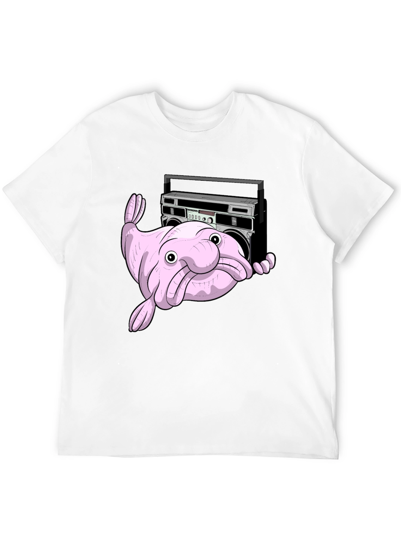 Blobfish Boombox T-Shirt - Funny Graphic Tee