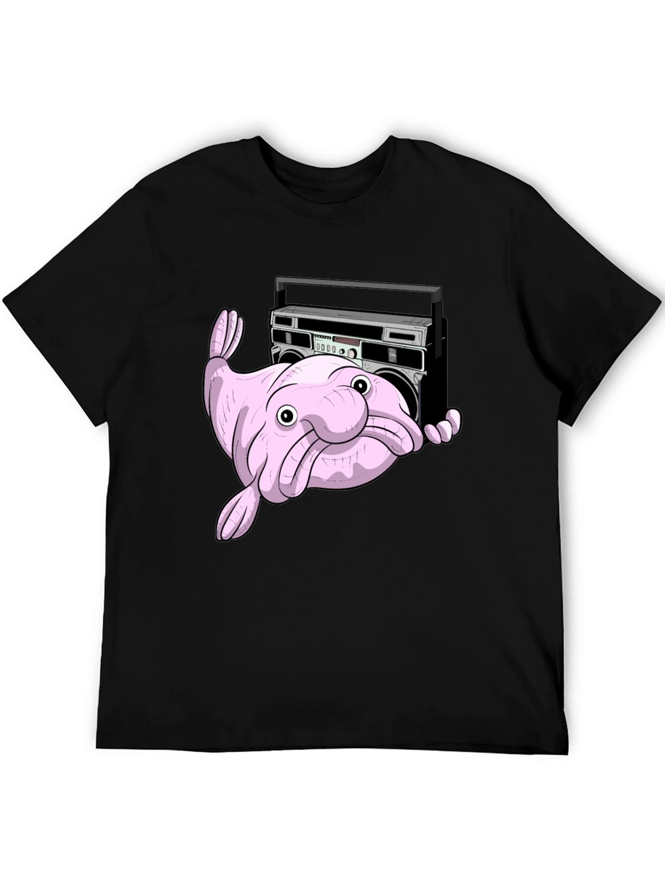 Blobfish Boombox T-Shirt - Funny Graphic Tee