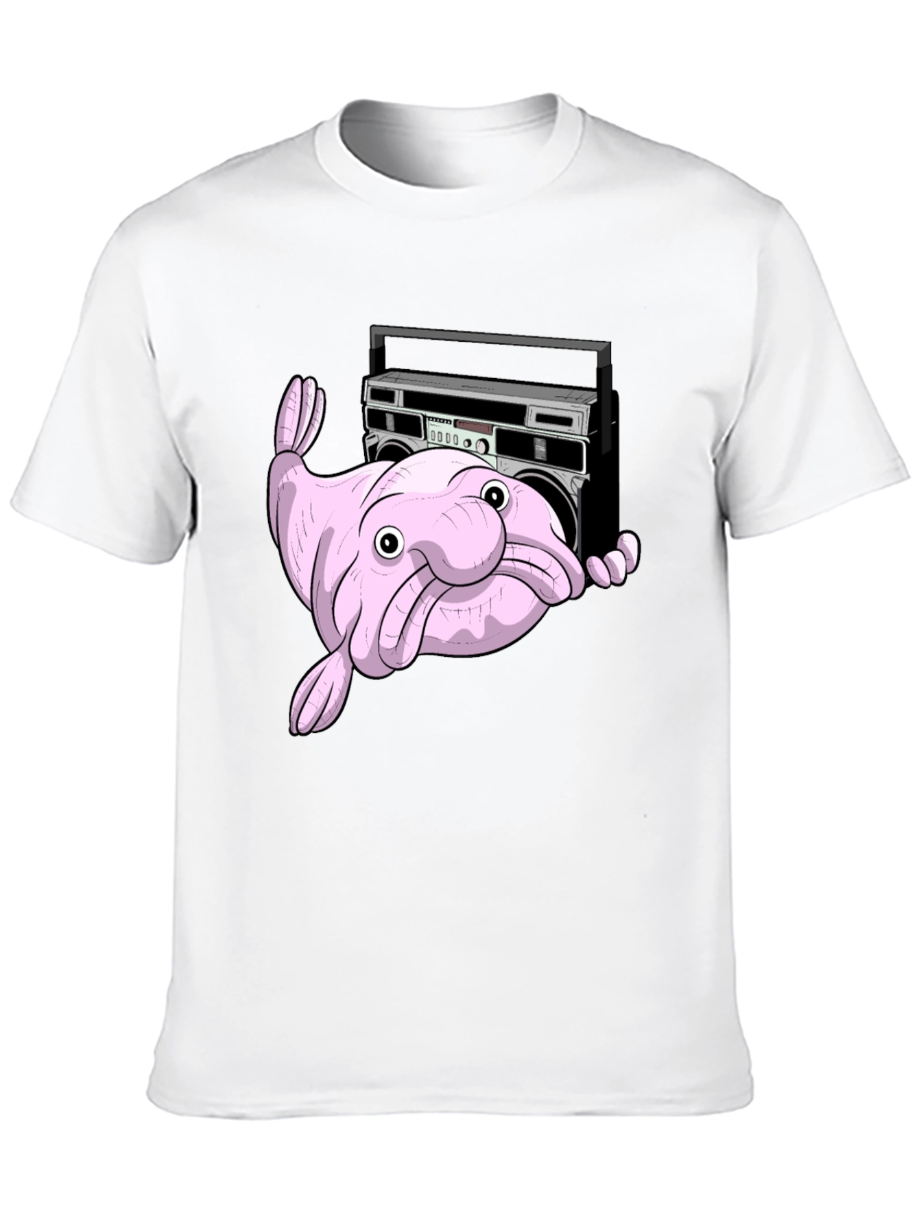 Blobfish Boombox T-Shirt - Funny Graphic Tee