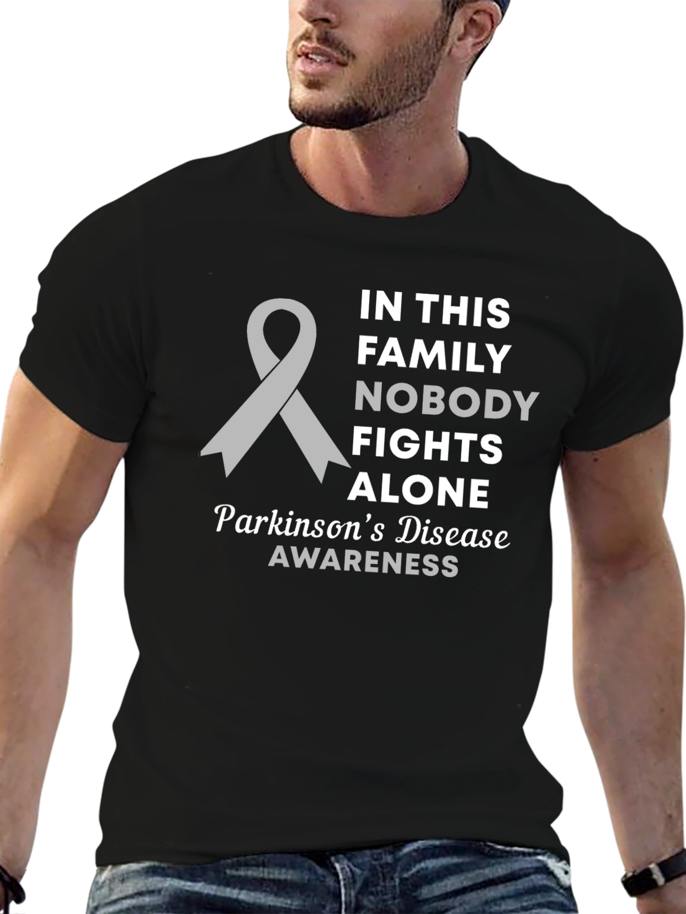 Parkinsons Awareness T-Shirt - Family Fights Alone