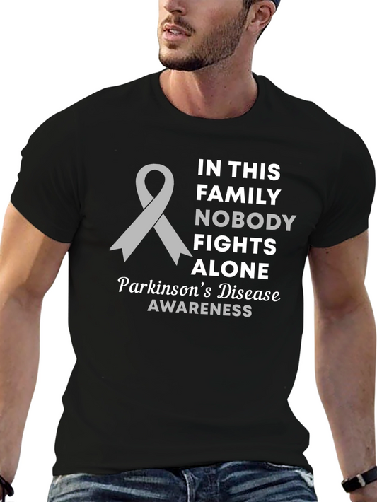 Parkinsons Awareness T-Shirt - Family Fights Alone