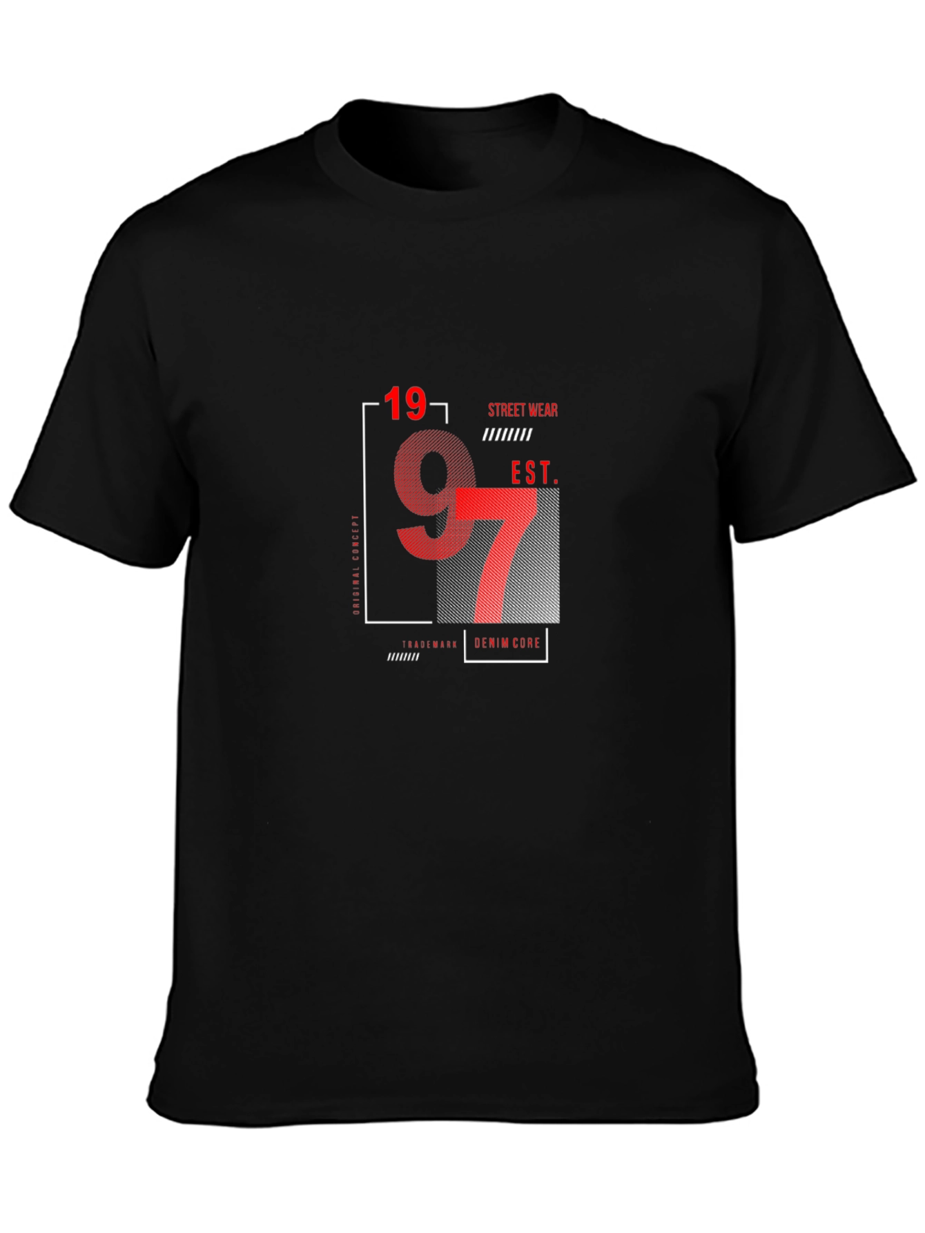 Black Graphic Tee - Street Wear 1997