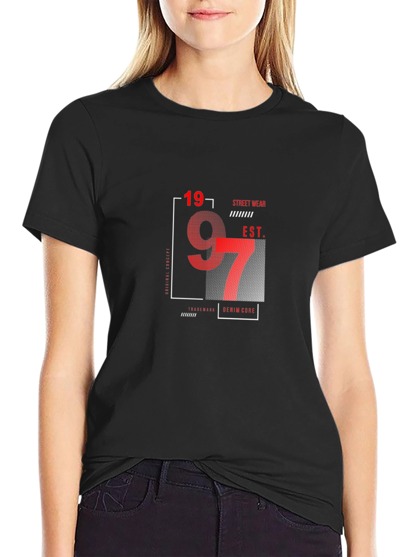 Black Graphic Tee - Street Wear 1997