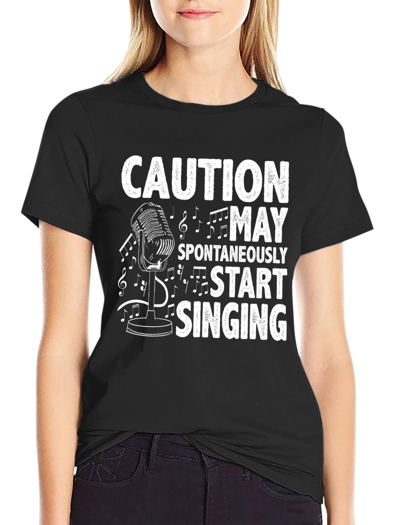 Caution May Spontaneously Start Singing Graphic Tee