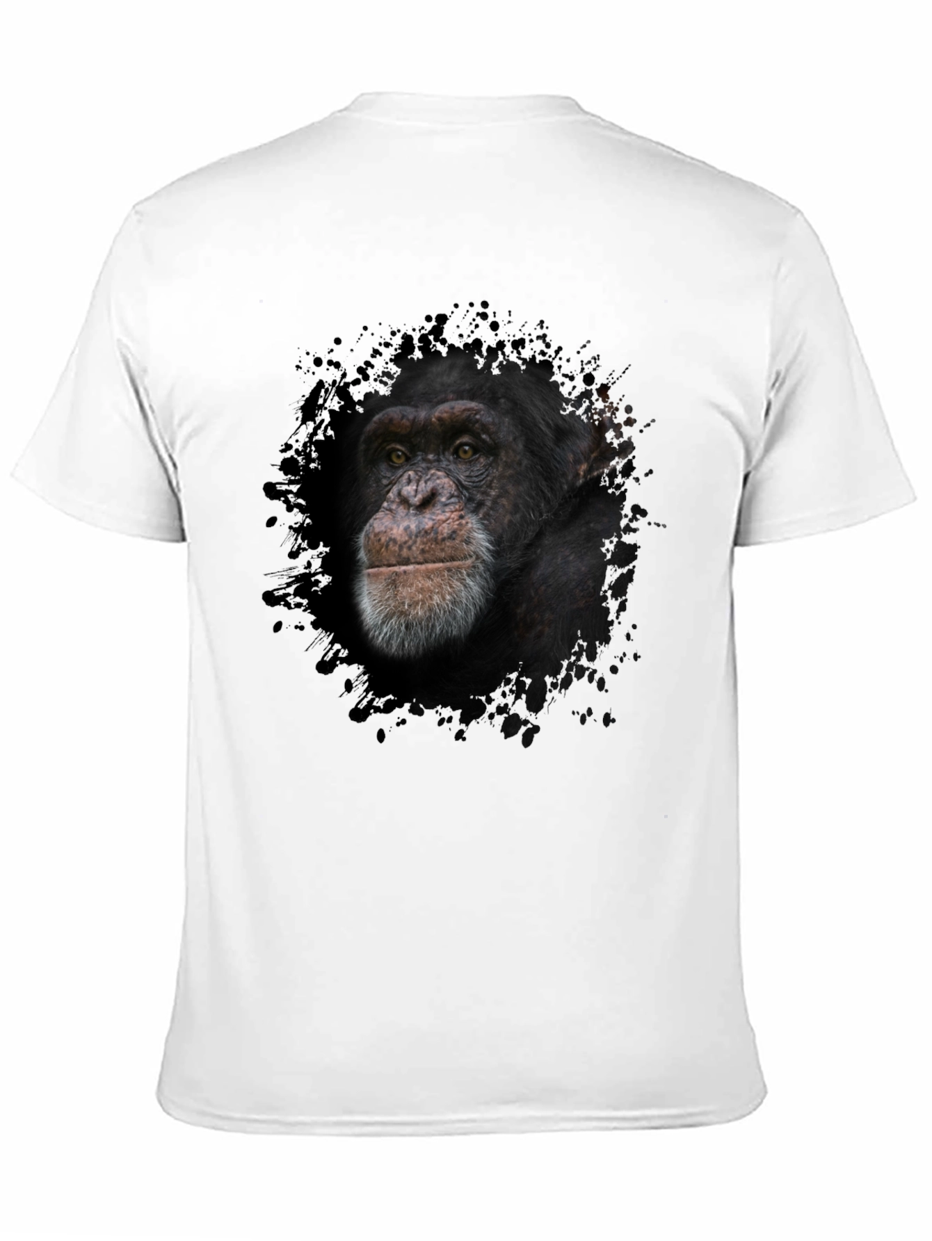 Chimpanzee Graphic Tee - Black Cotton T-Shirt