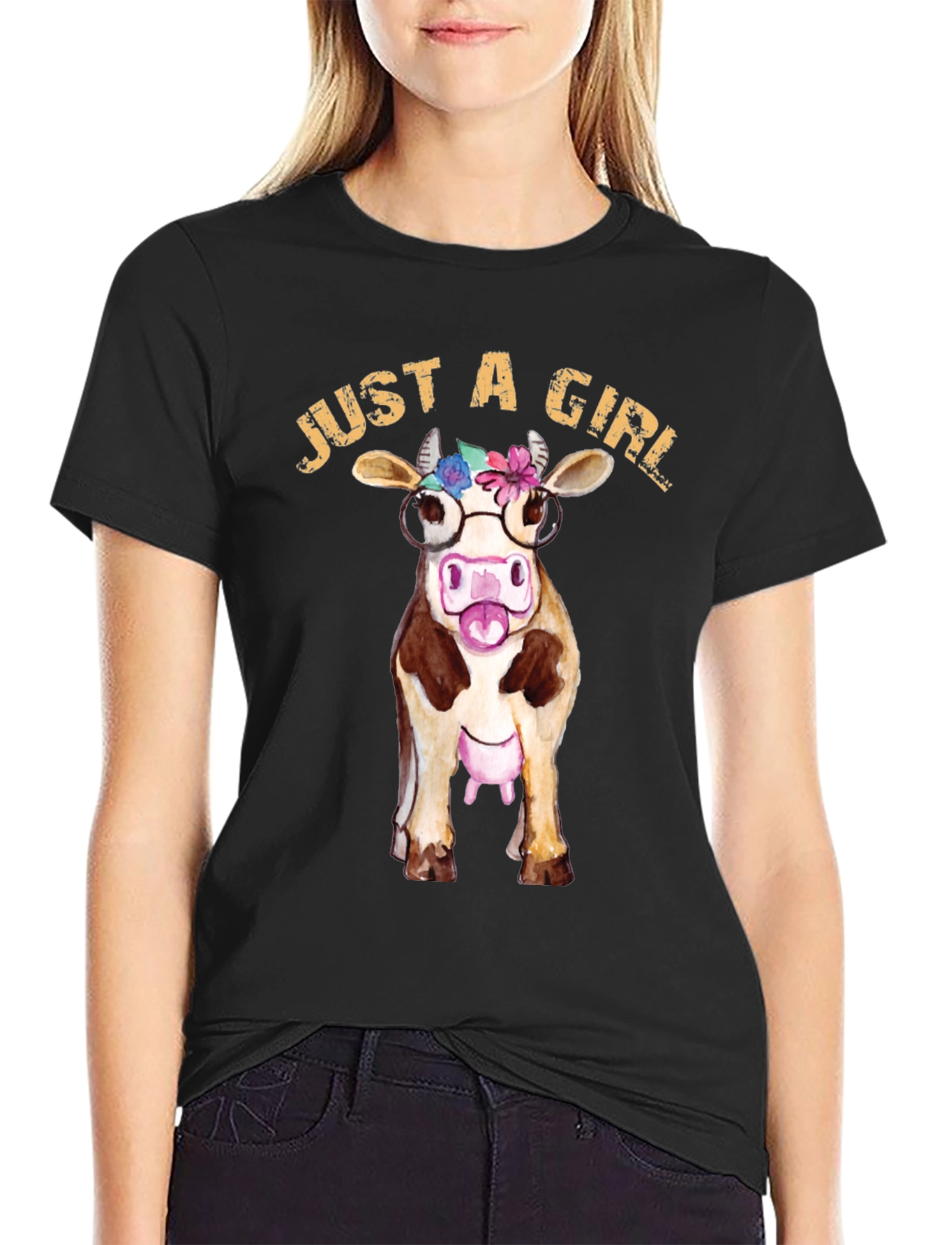 Just A Girl Who Loves Cows Graphic Tee
