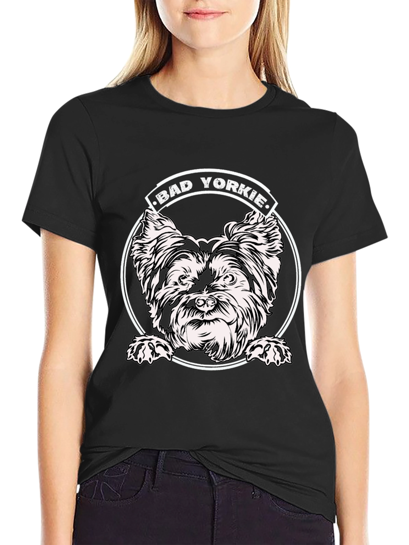 Bad Yorkie T-Shirt - Dog Lover Apparel