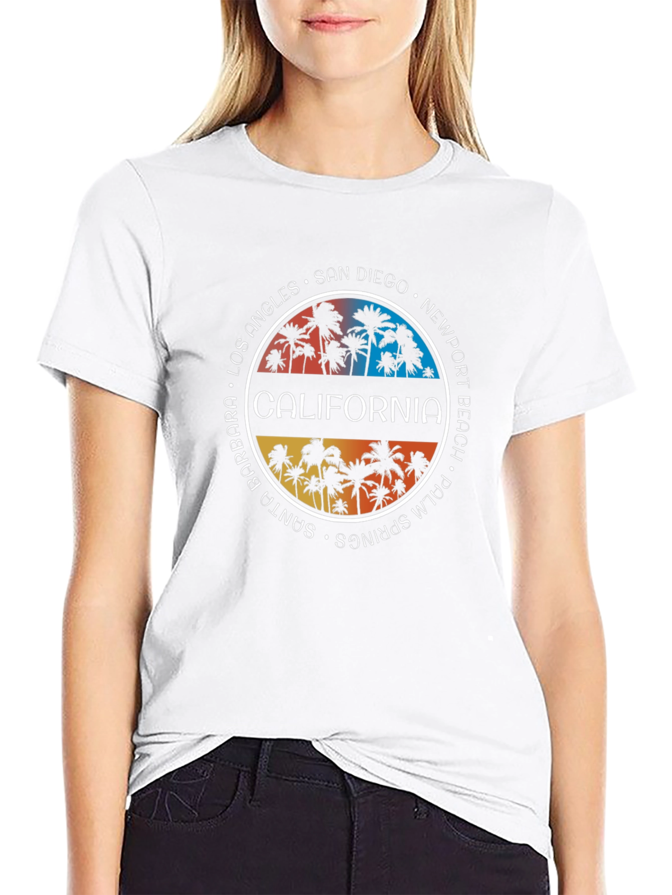 California Palm Tree T-Shirt - City Names