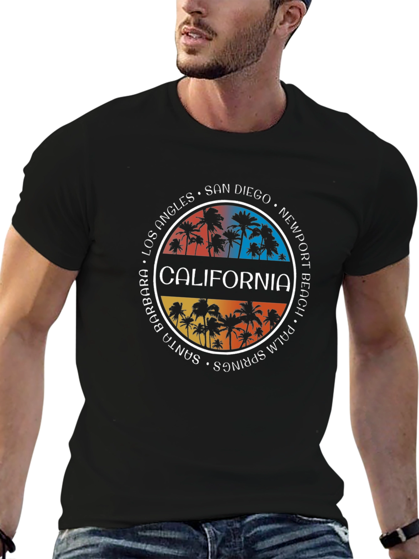 California Palm Tree T-Shirt - City Names