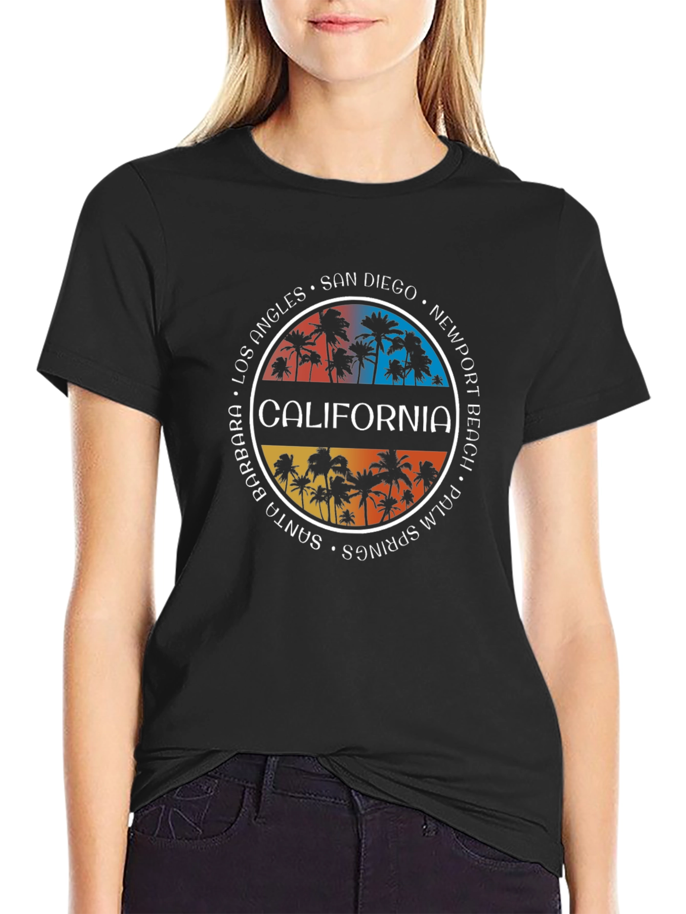 California Palm Tree T-Shirt - City Names