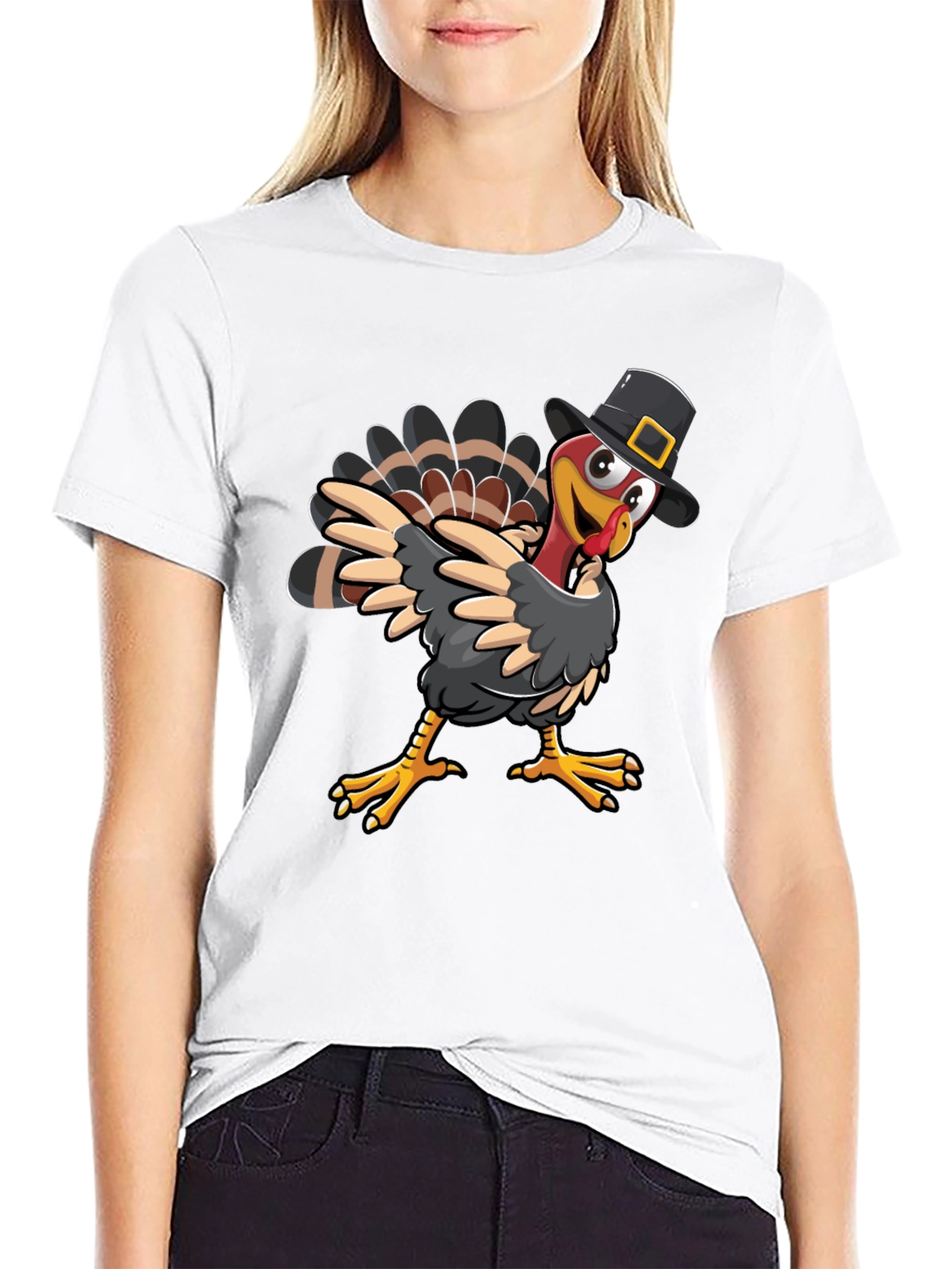 Thanksgiving Turkey Pilgrim Hat T-Shirt