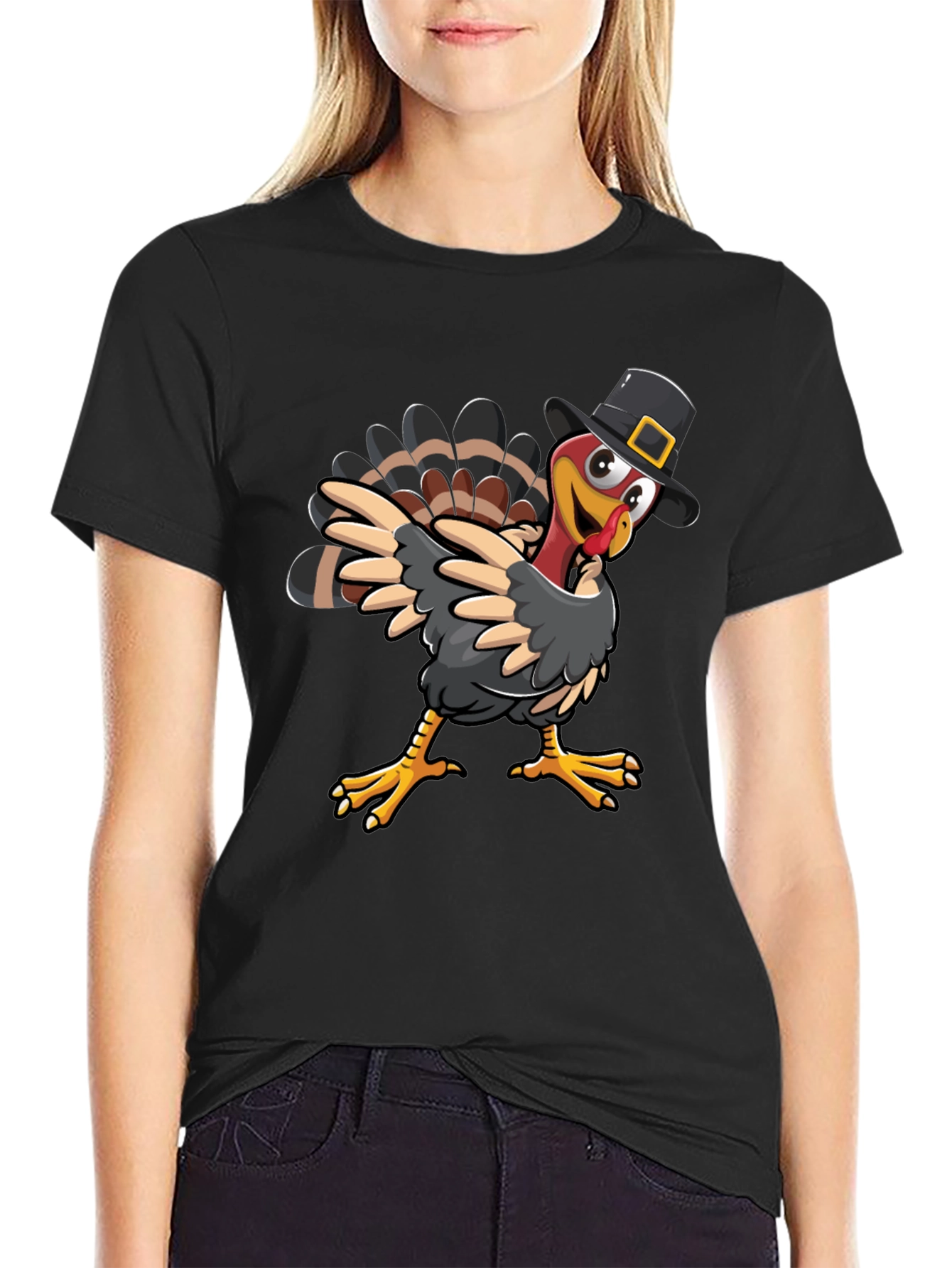 Thanksgiving Turkey Pilgrim Hat T-Shirt
