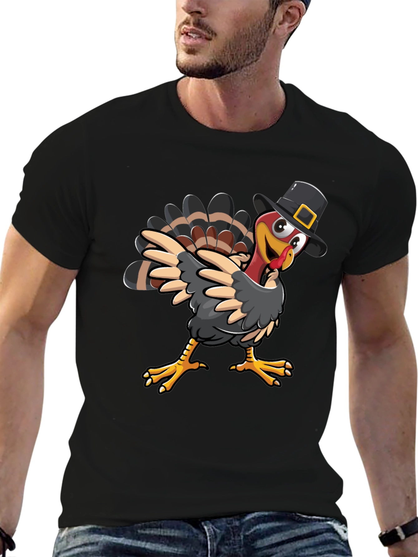 Thanksgiving Turkey Pilgrim Hat T-Shirt