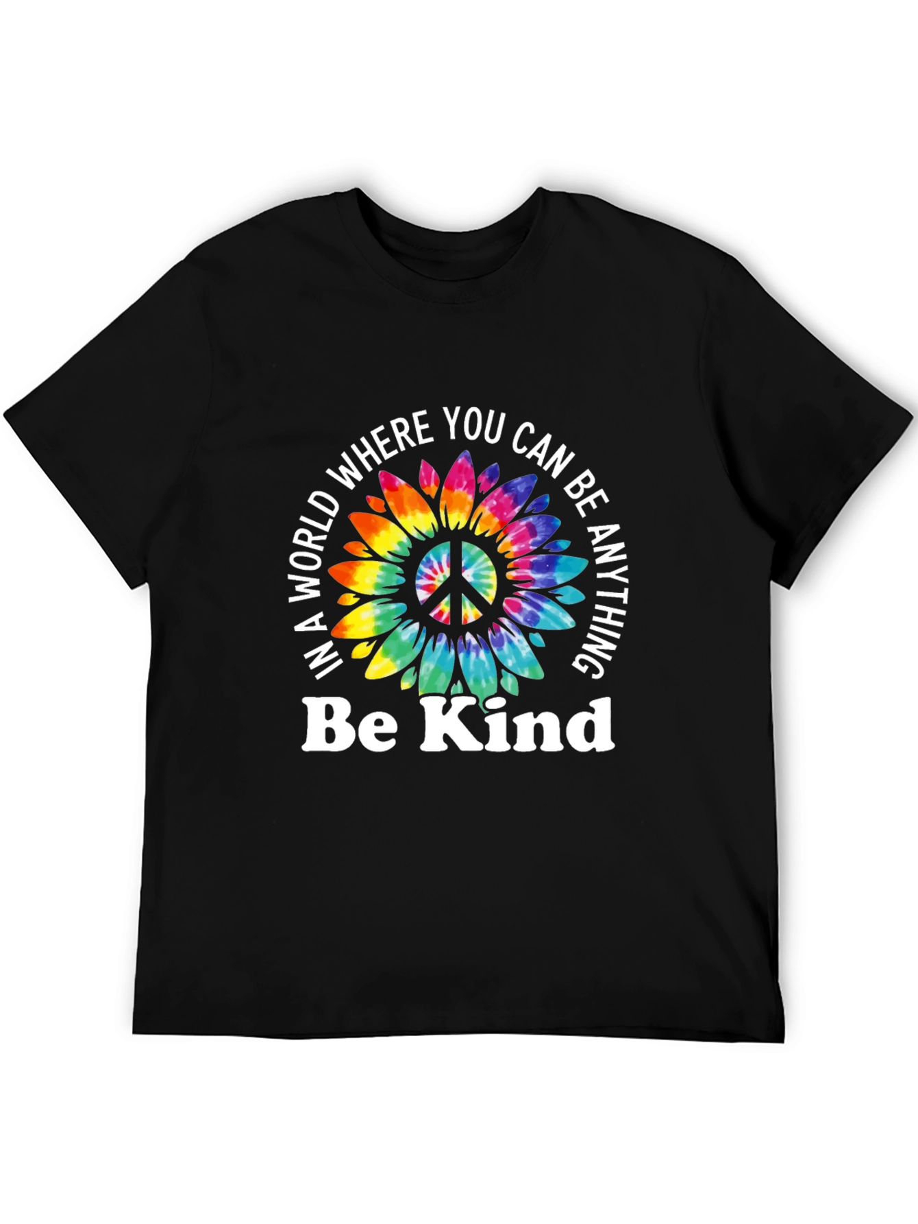 Be Kind Sunflower Peace Sign T-Shirt