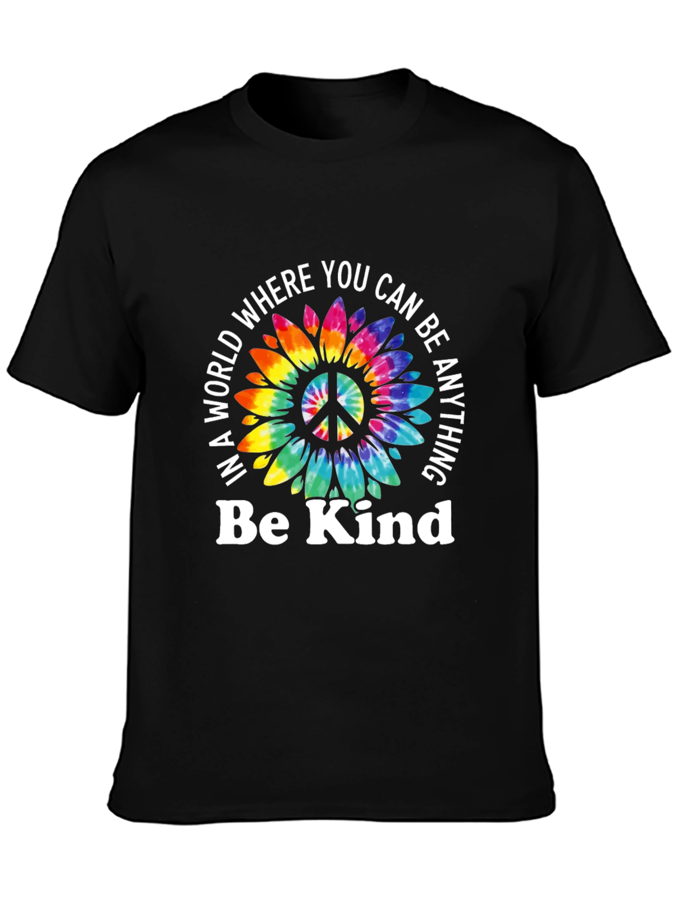 Be Kind Sunflower Peace Sign T-Shirt