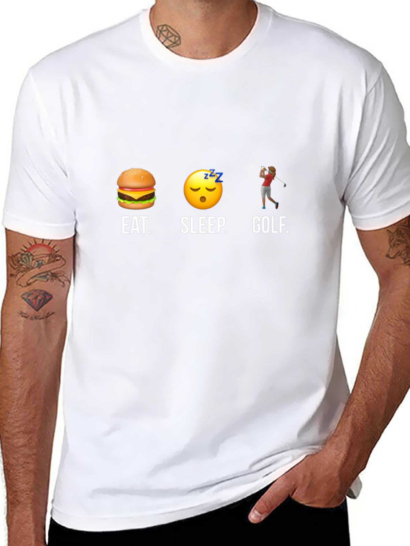 Eat Sleep Golf T-Shirt Funny Golfing Tee
