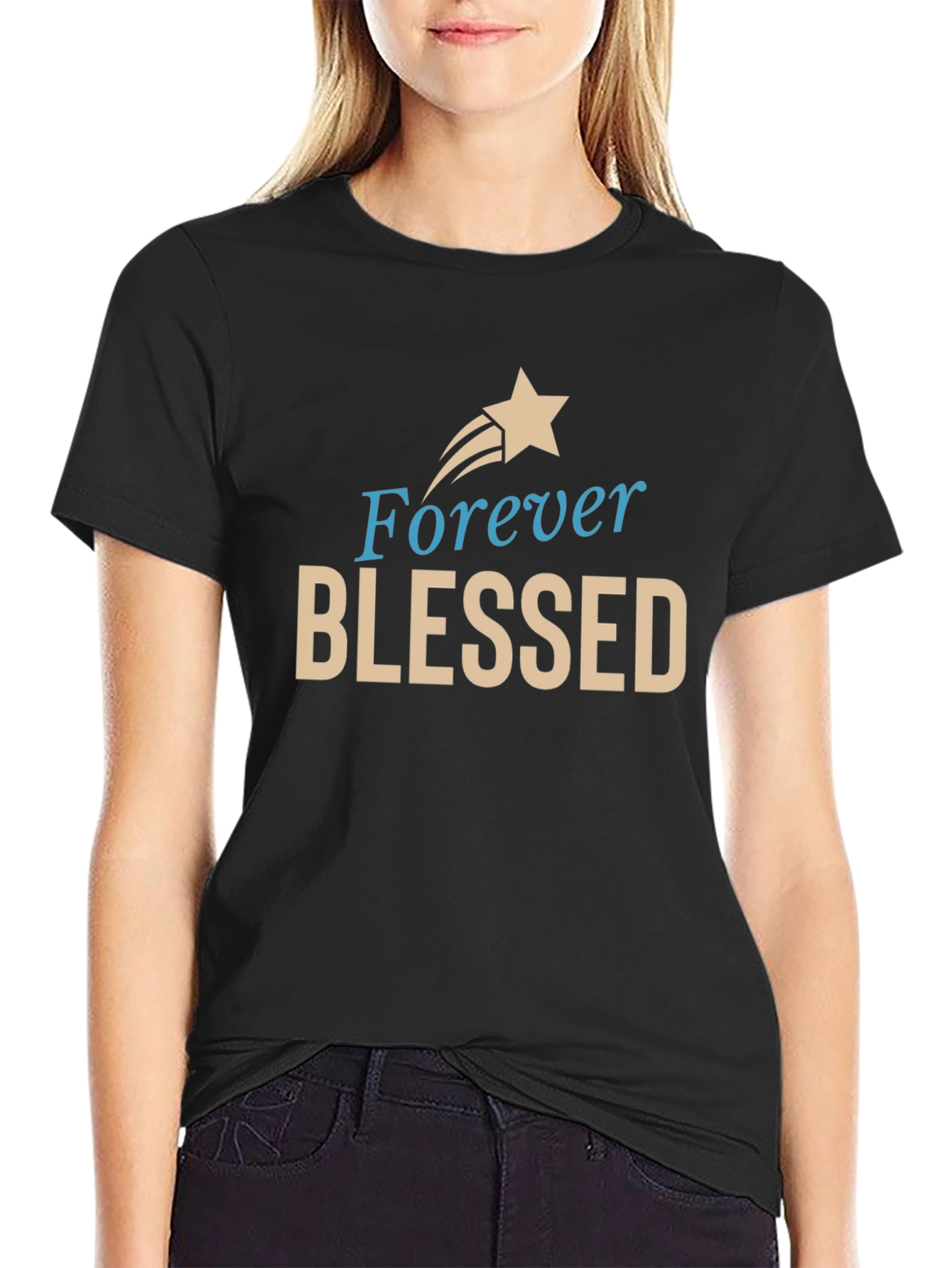 Forever Blessed Graphic Tee - Black