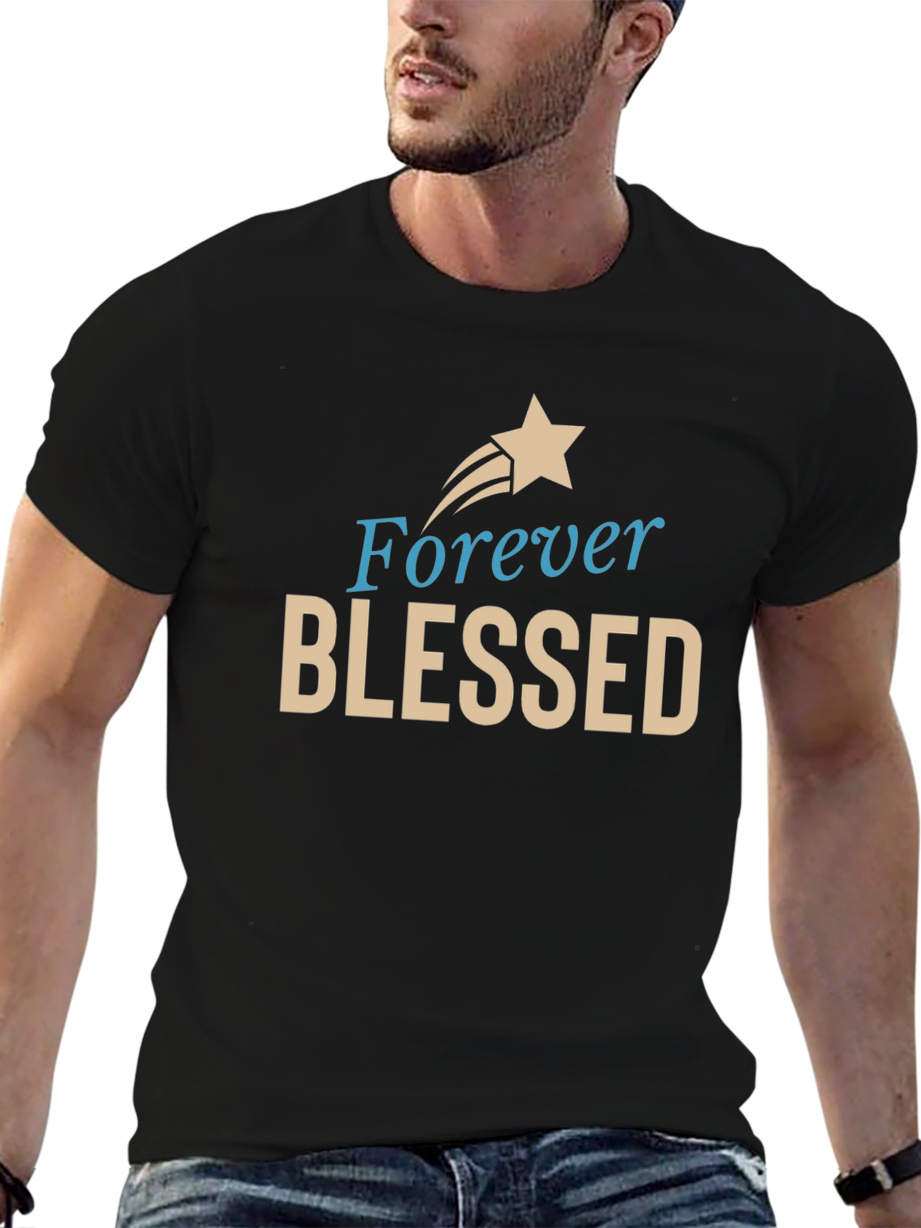 Forever Blessed Graphic Tee - Black