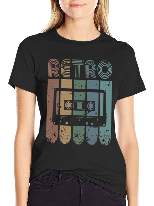 Retro Cassette Tape Graphic T-Shirt - Vintage Style
