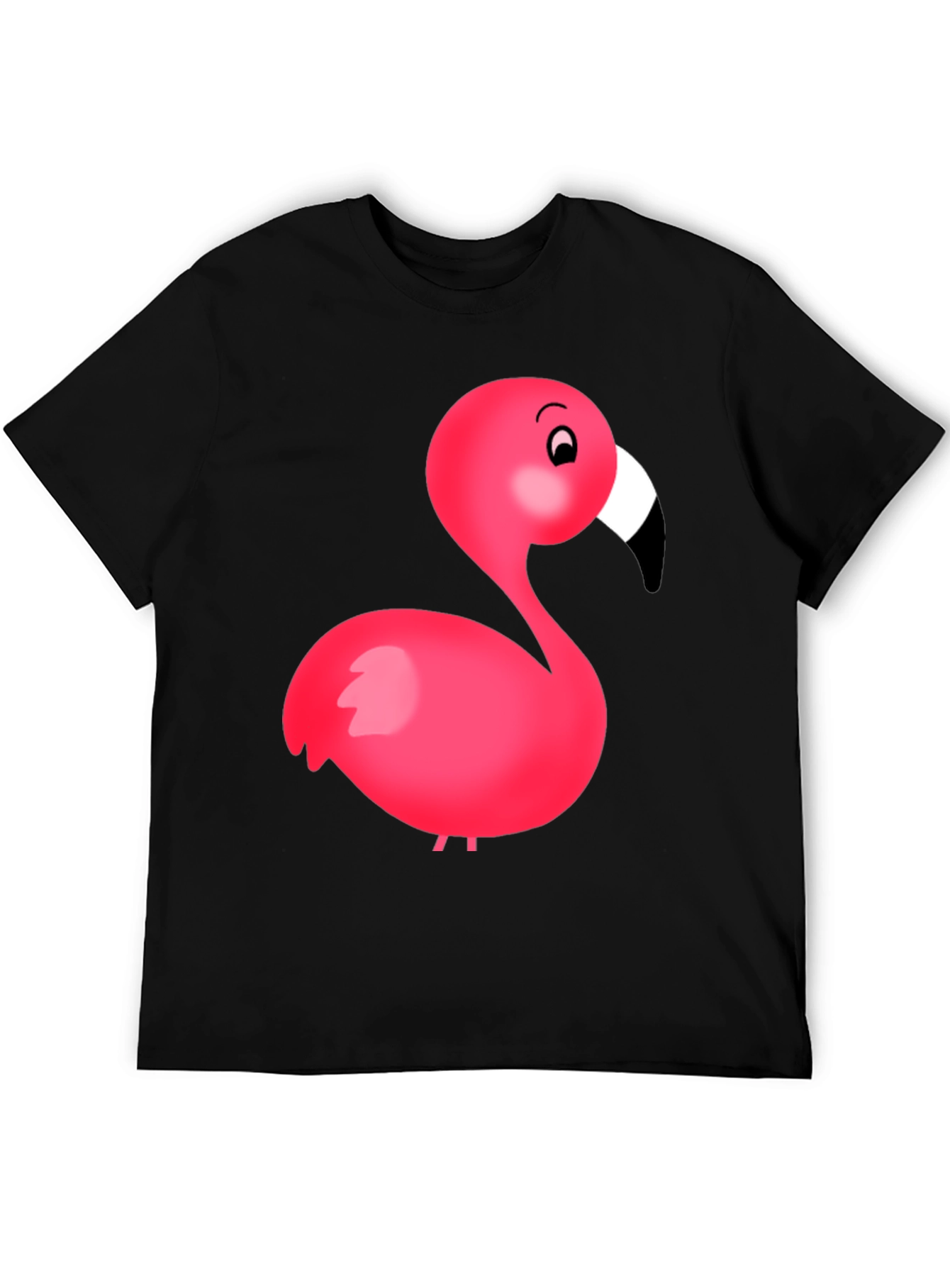 Flamingo Graphic Tee - Black Cotton Blend