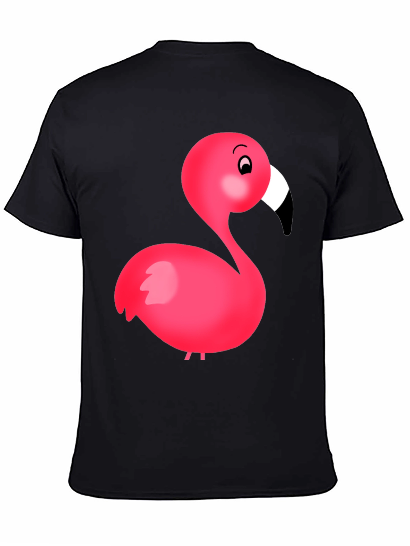 Flamingo Graphic Tee - Black Cotton Blend