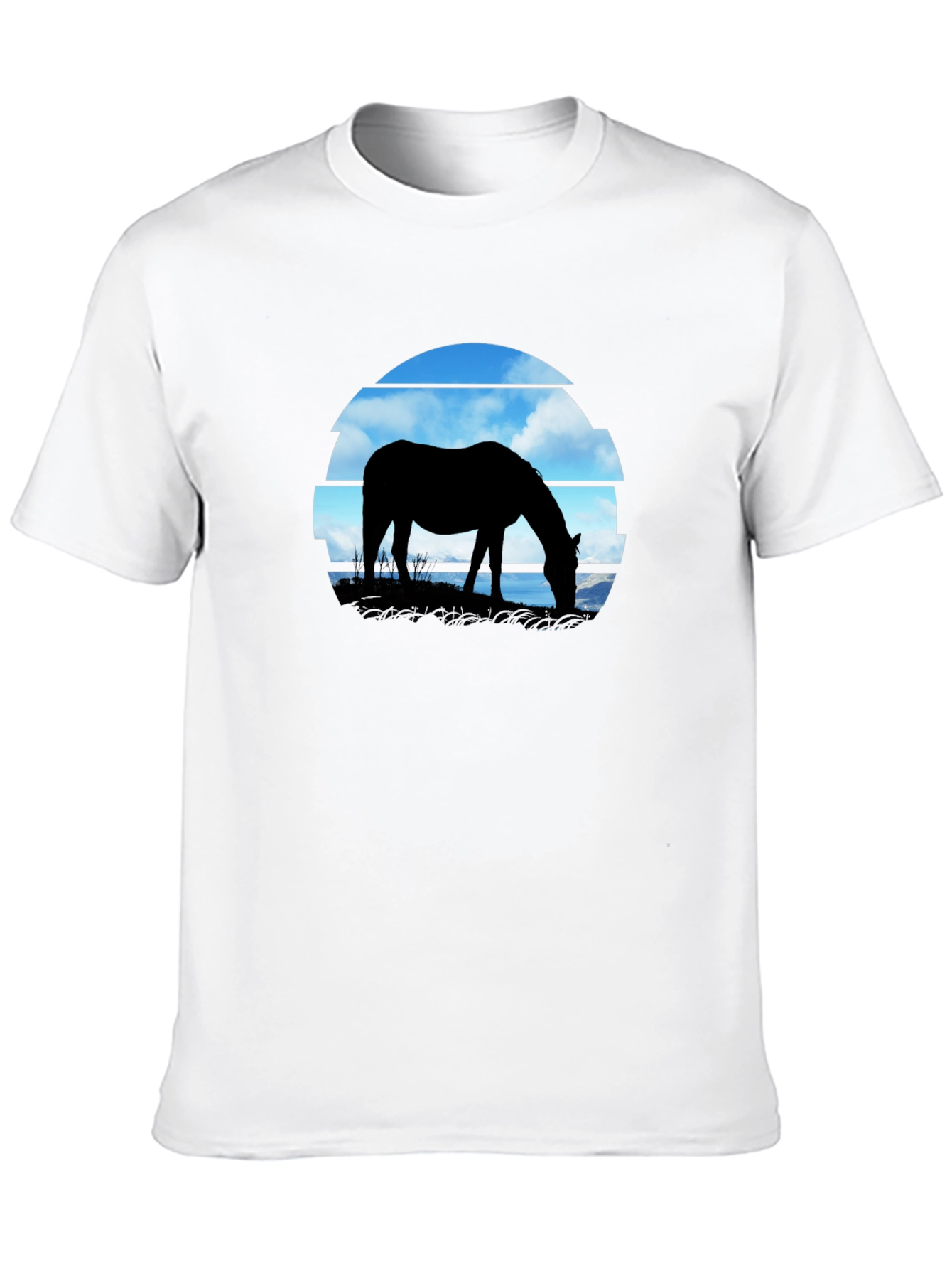 Horse Silhouette Graphic Tee - Nature Inspired Shirt