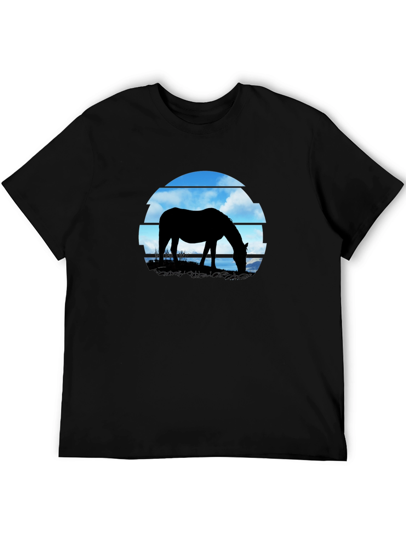 Horse Silhouette Graphic Tee - Nature Inspired Shirt
