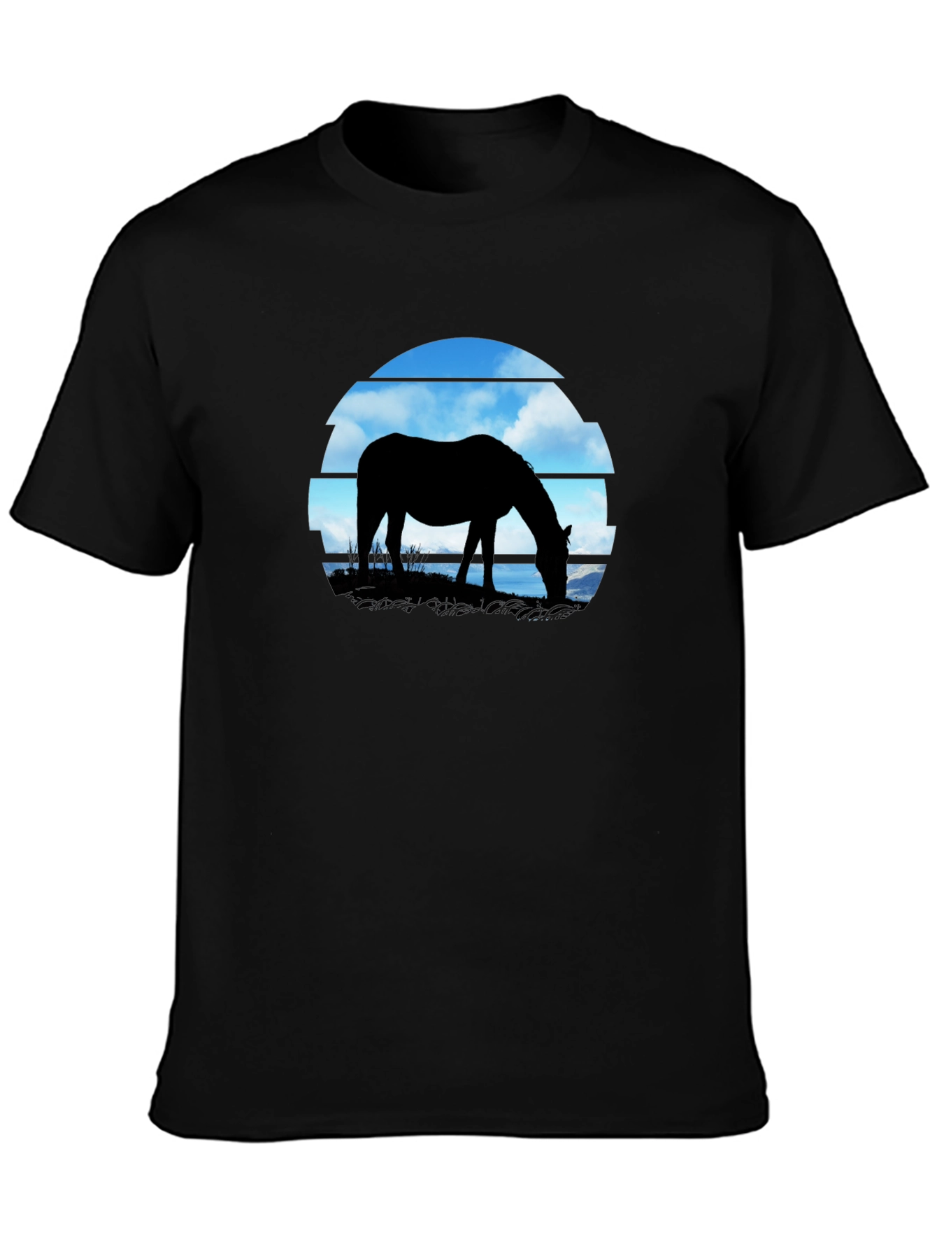 Horse Silhouette Graphic Tee - Nature Inspired Shirt