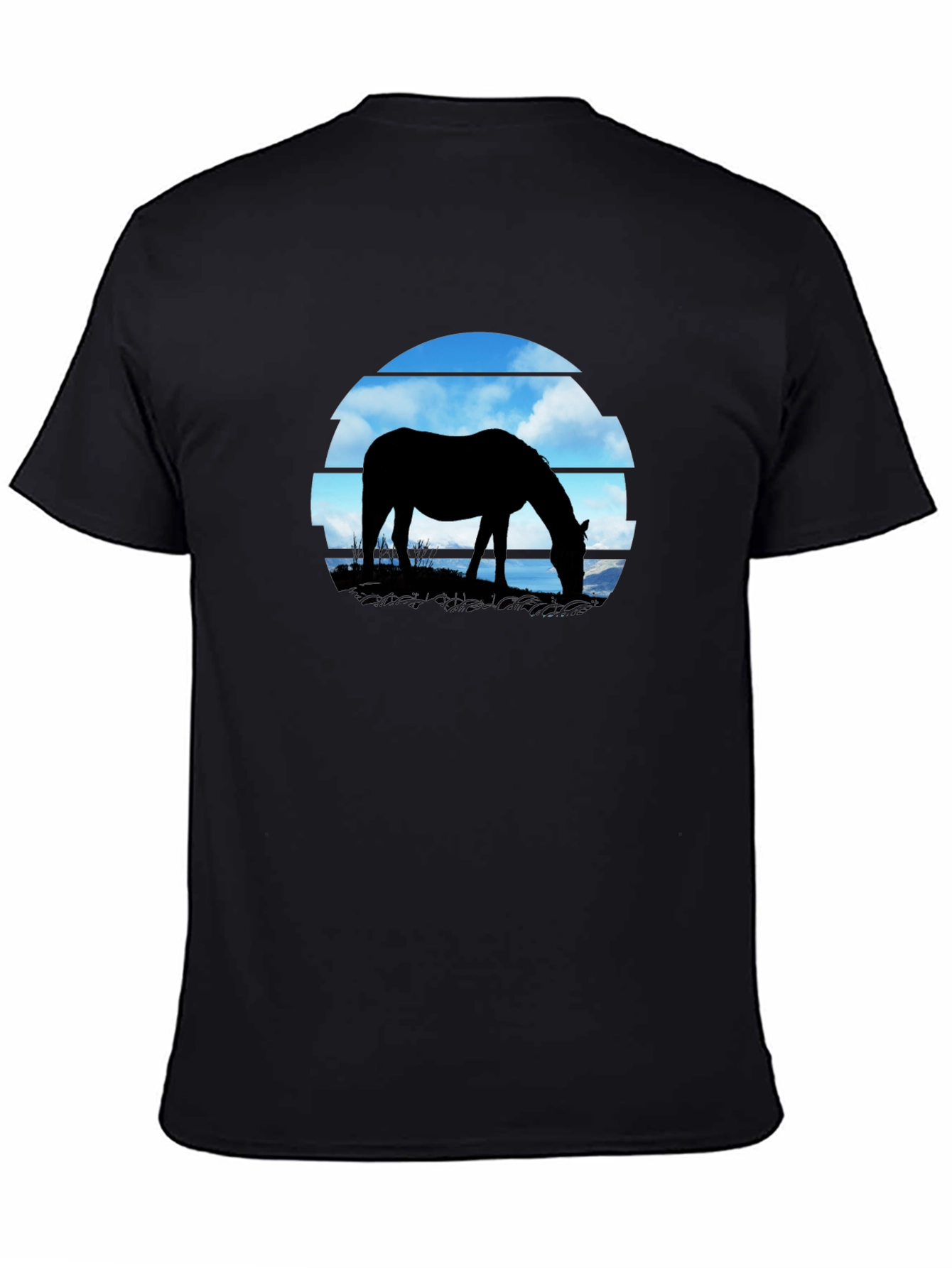 Horse Silhouette Graphic Tee - Nature Inspired Shirt