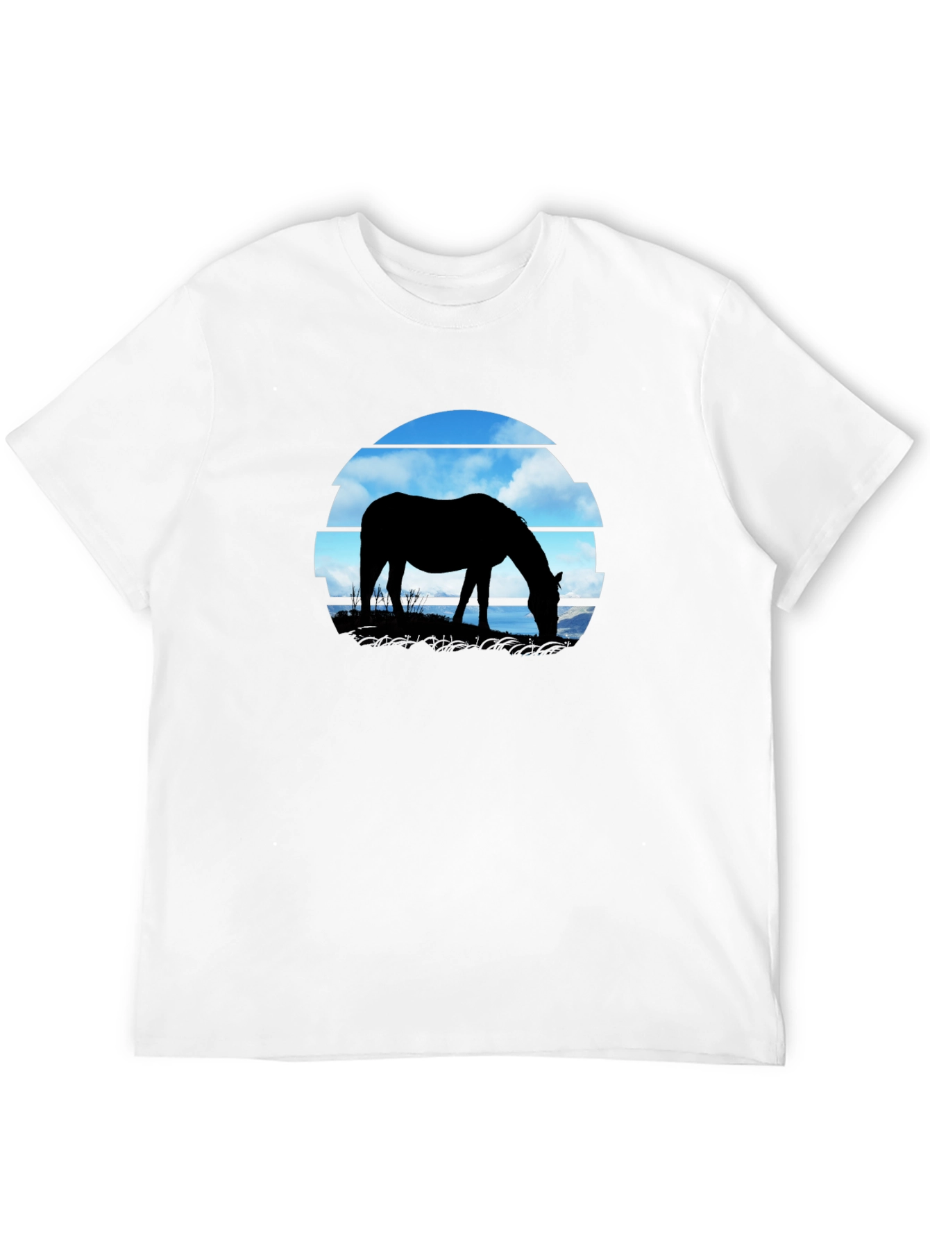 Horse Silhouette Graphic Tee - Nature Inspired Shirt
