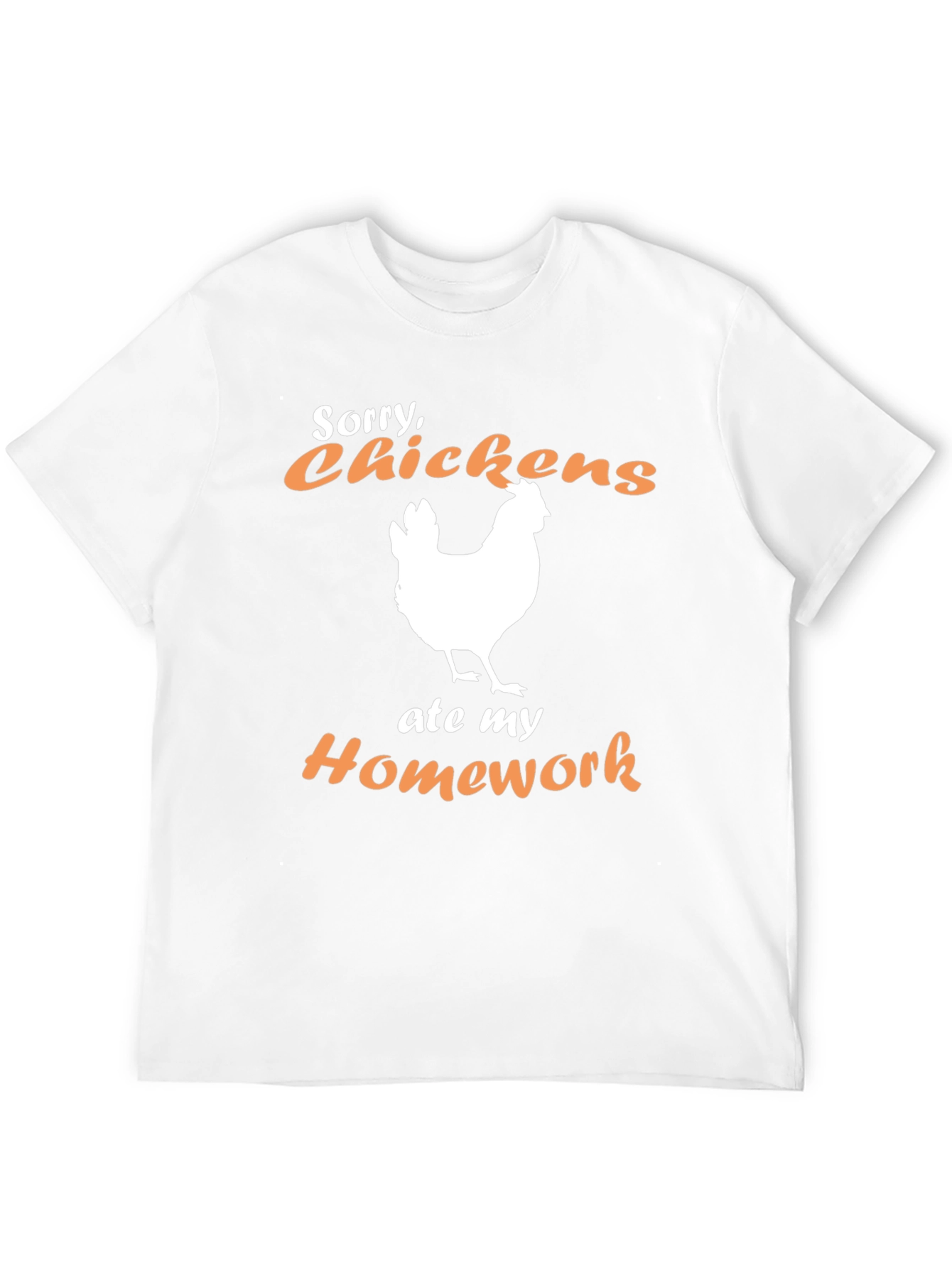 Funny Chicken Ate My Homework Graphic T-Shirt