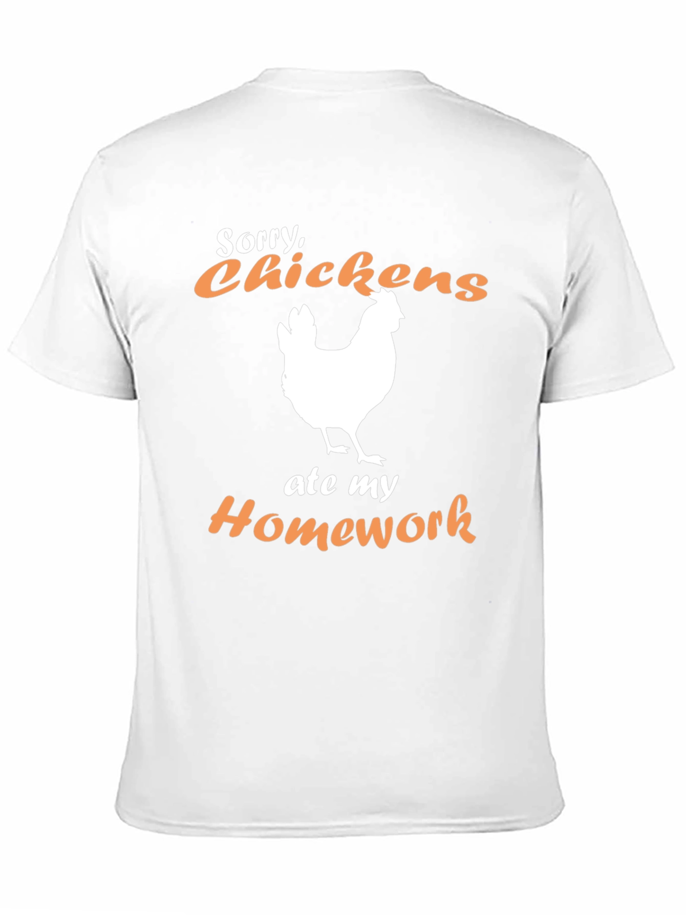 Funny Chicken Ate My Homework Graphic T-Shirt