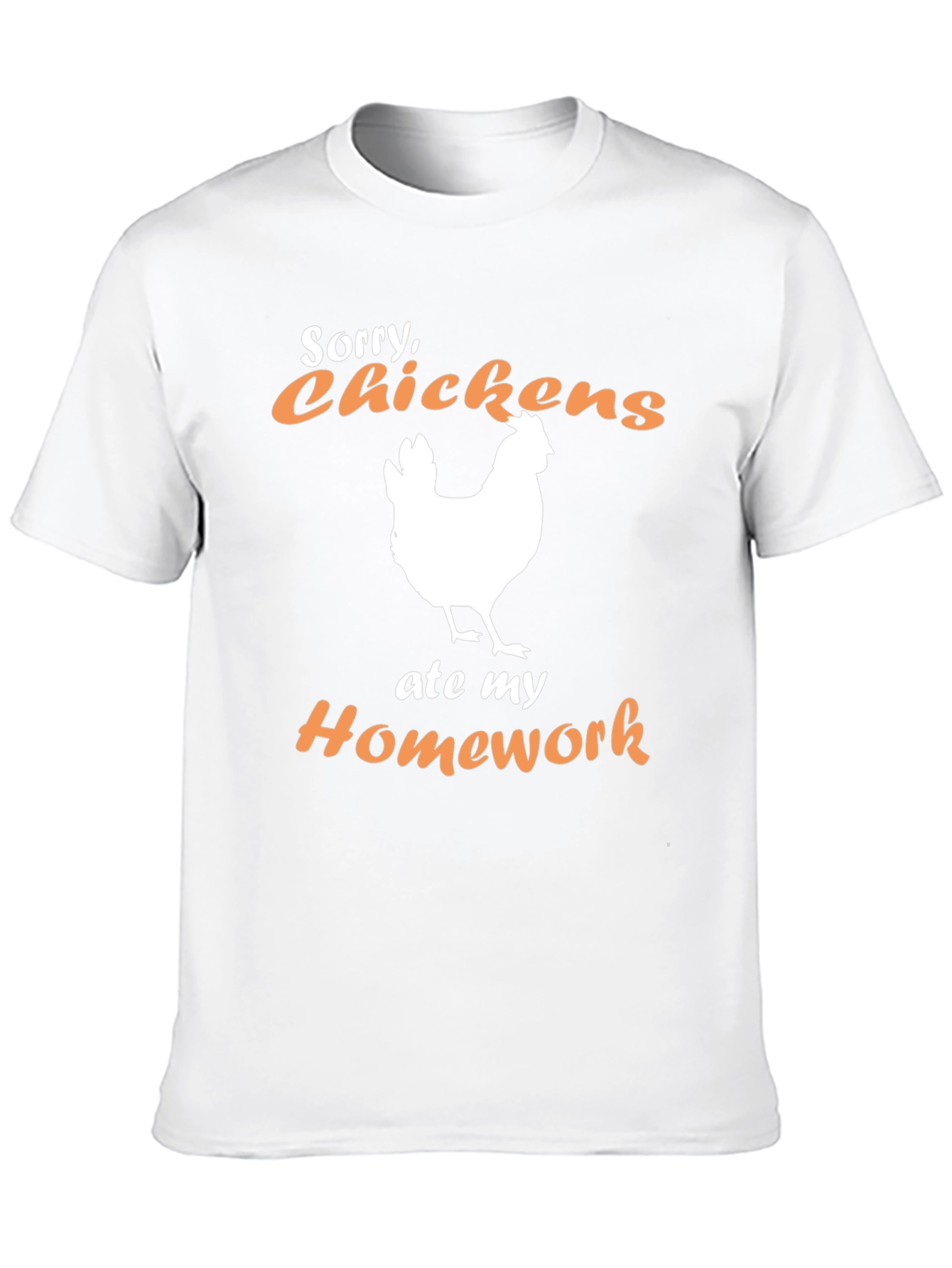 Funny Chicken Ate My Homework Graphic T-Shirt