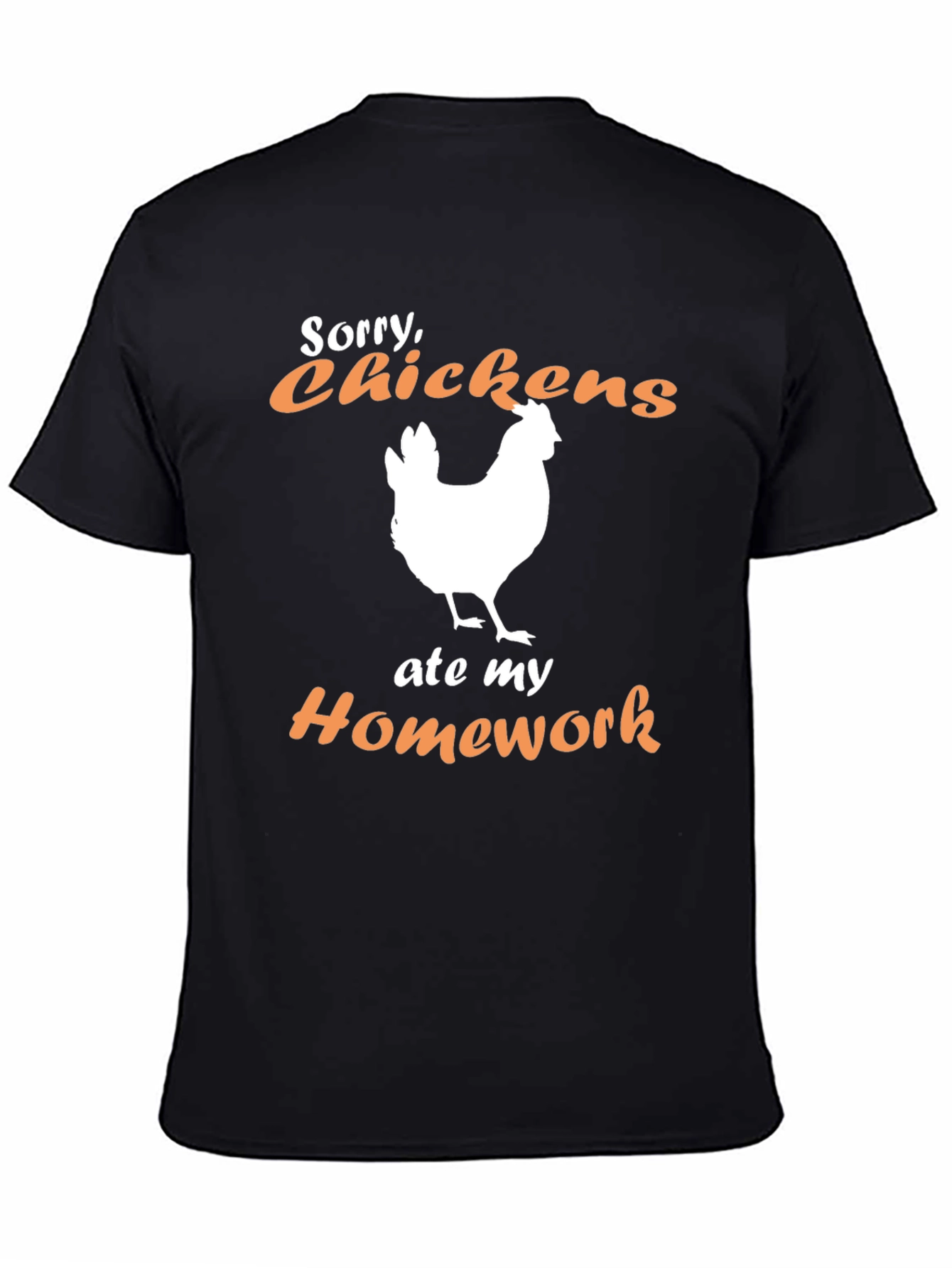 Funny Chicken Ate My Homework Graphic T-Shirt