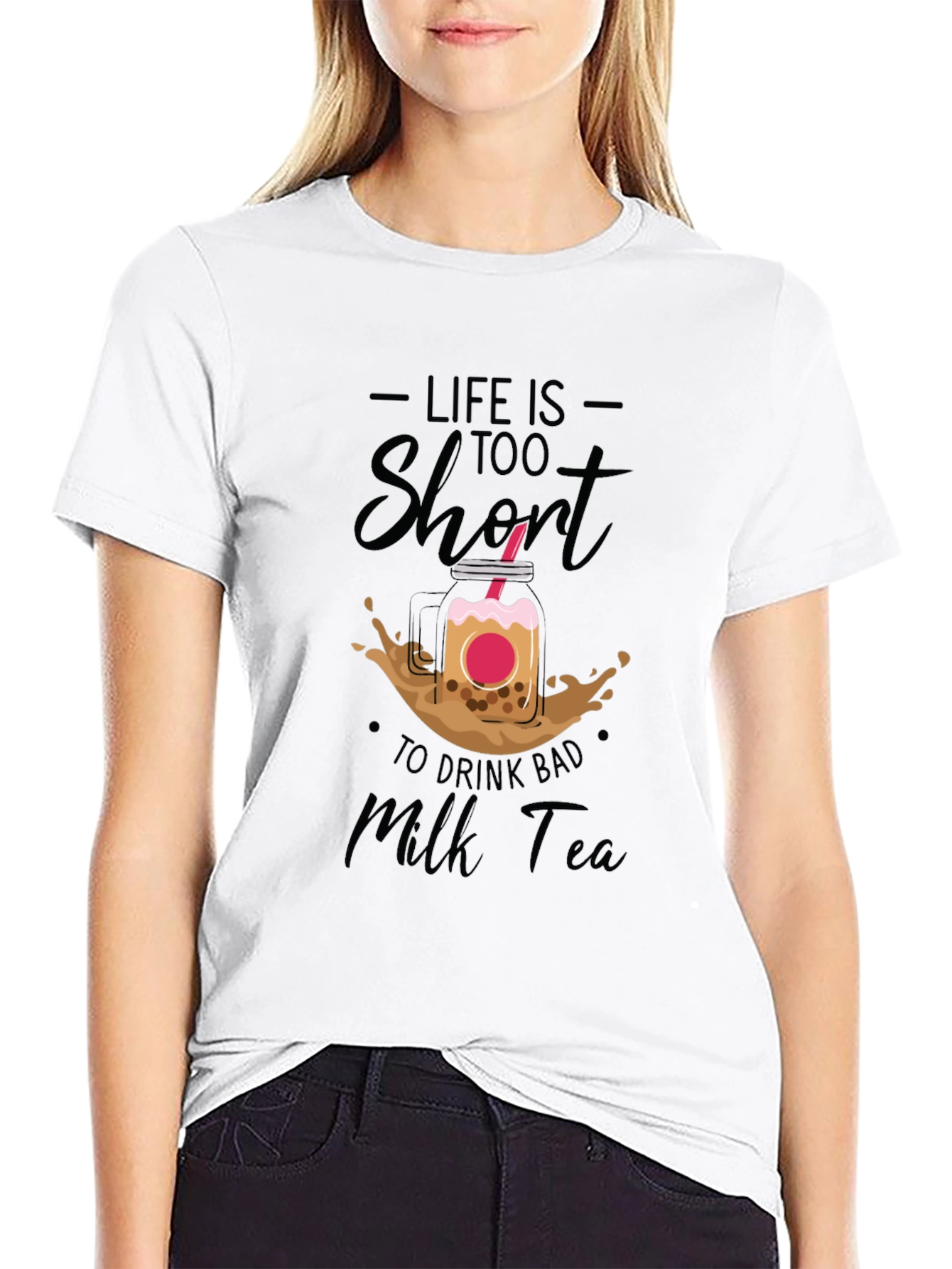Life Is Too Short Bubble Tea Graphic Tee