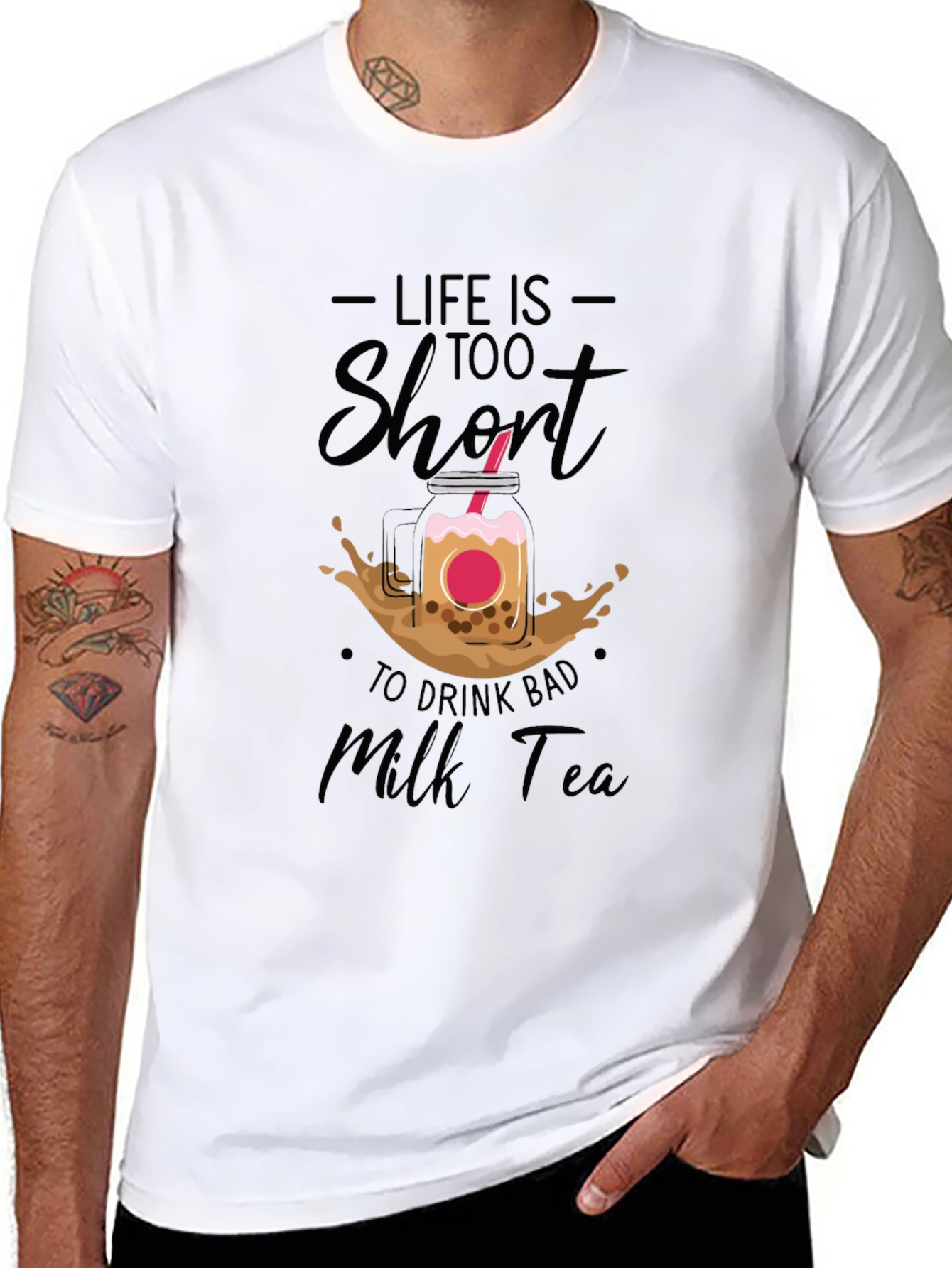 Life Is Too Short Bubble Tea Graphic Tee