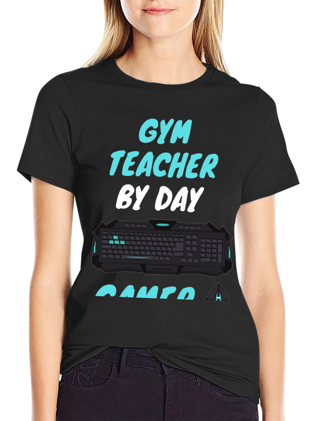 Gym Teacher by Day Gamer by Night Graphic T-Shirt