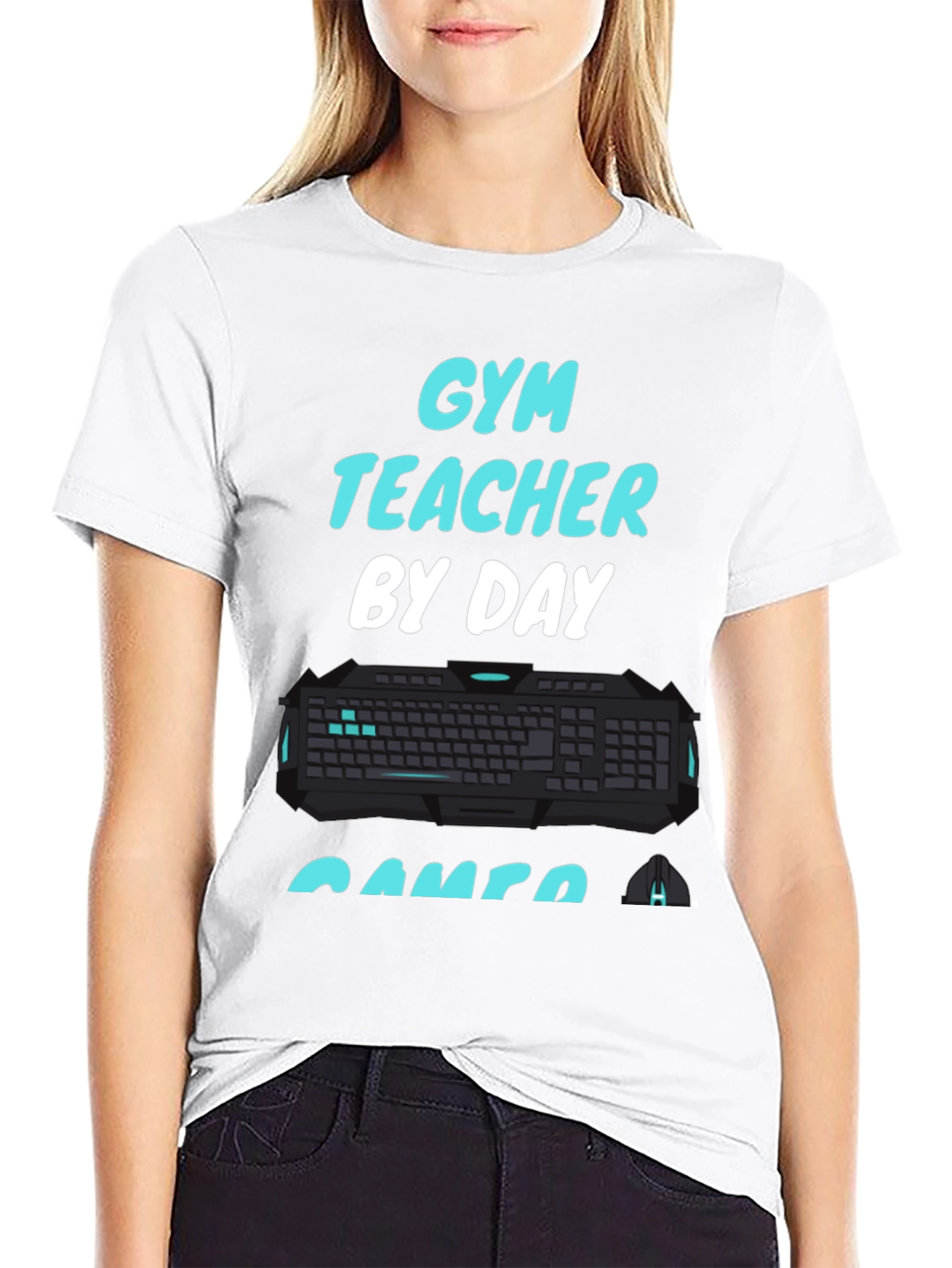 Gym Teacher by Day Gamer by Night Graphic T-Shirt