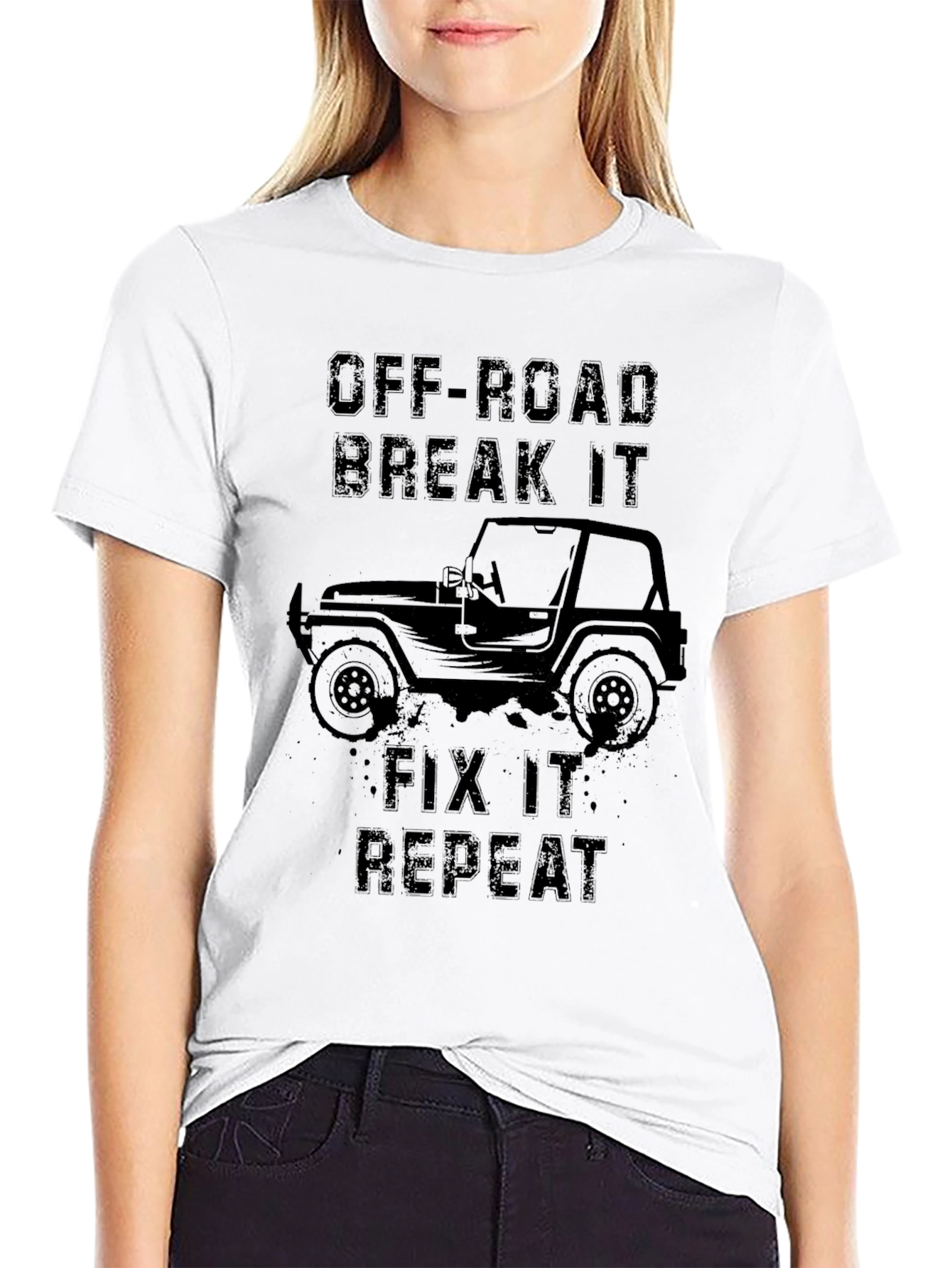 Off-Road Break It Fix It Repeat Black T-Shirt