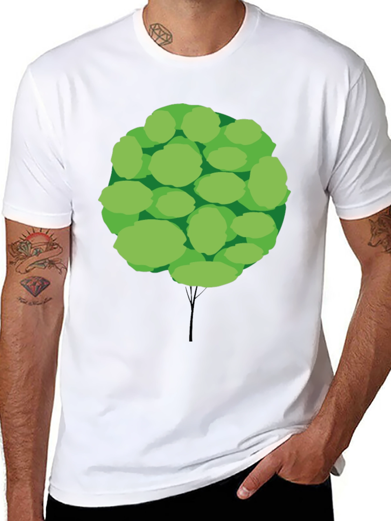 Funky Tree Graphic Tee - Unisex Black T-Shirt