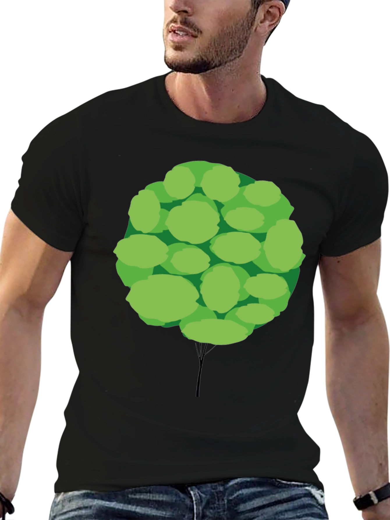 Funky Tree Graphic Tee - Unisex Black T-Shirt