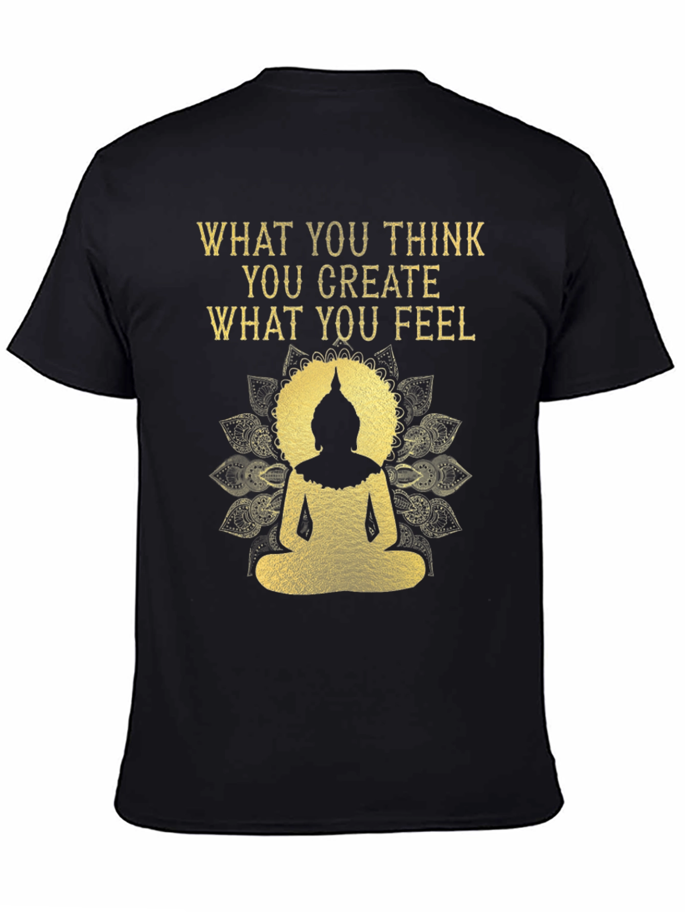 Inspirational Buddha Graphic Tee - Black