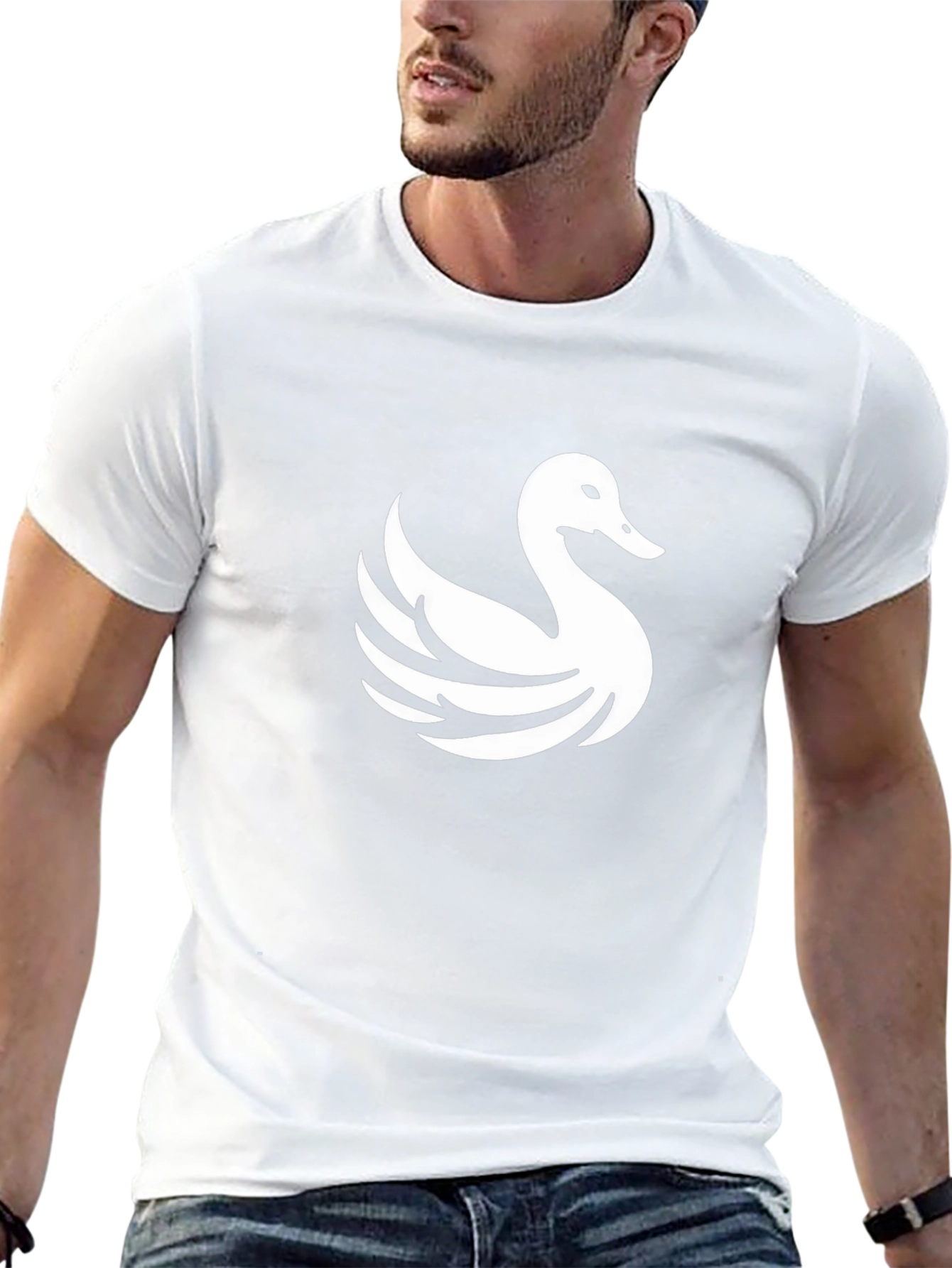 Swan Graphic Black T-Shirt