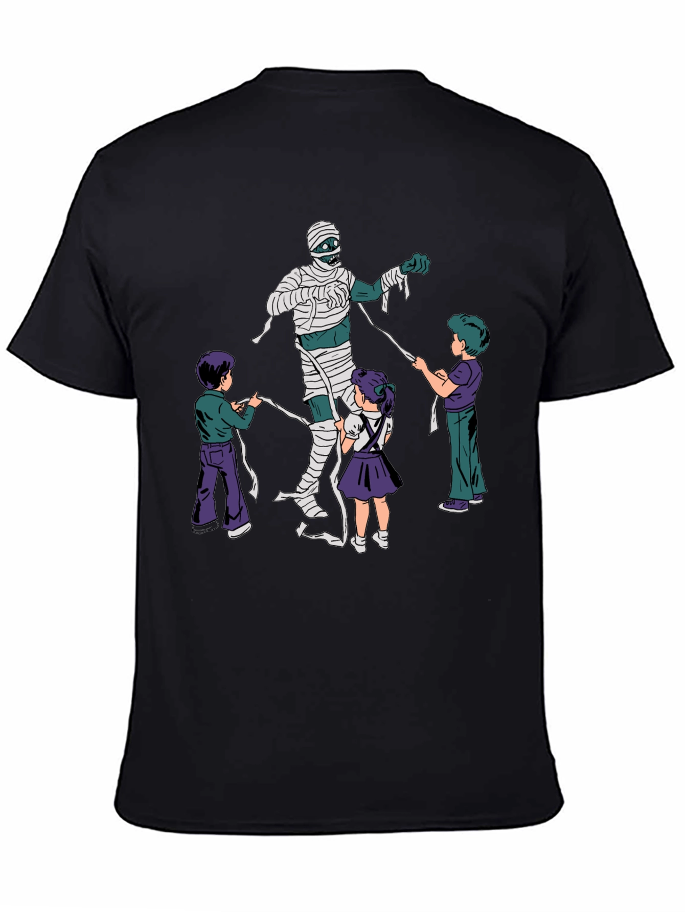 Mummy Wrap Graphic Tee - Fun Halloween T-Shirt